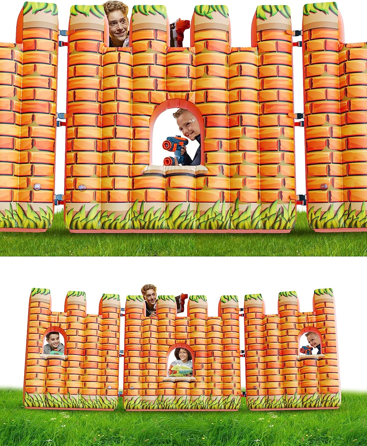 Skywin Castle Inflatable Walls, Foam Orange, 7.96 lbs