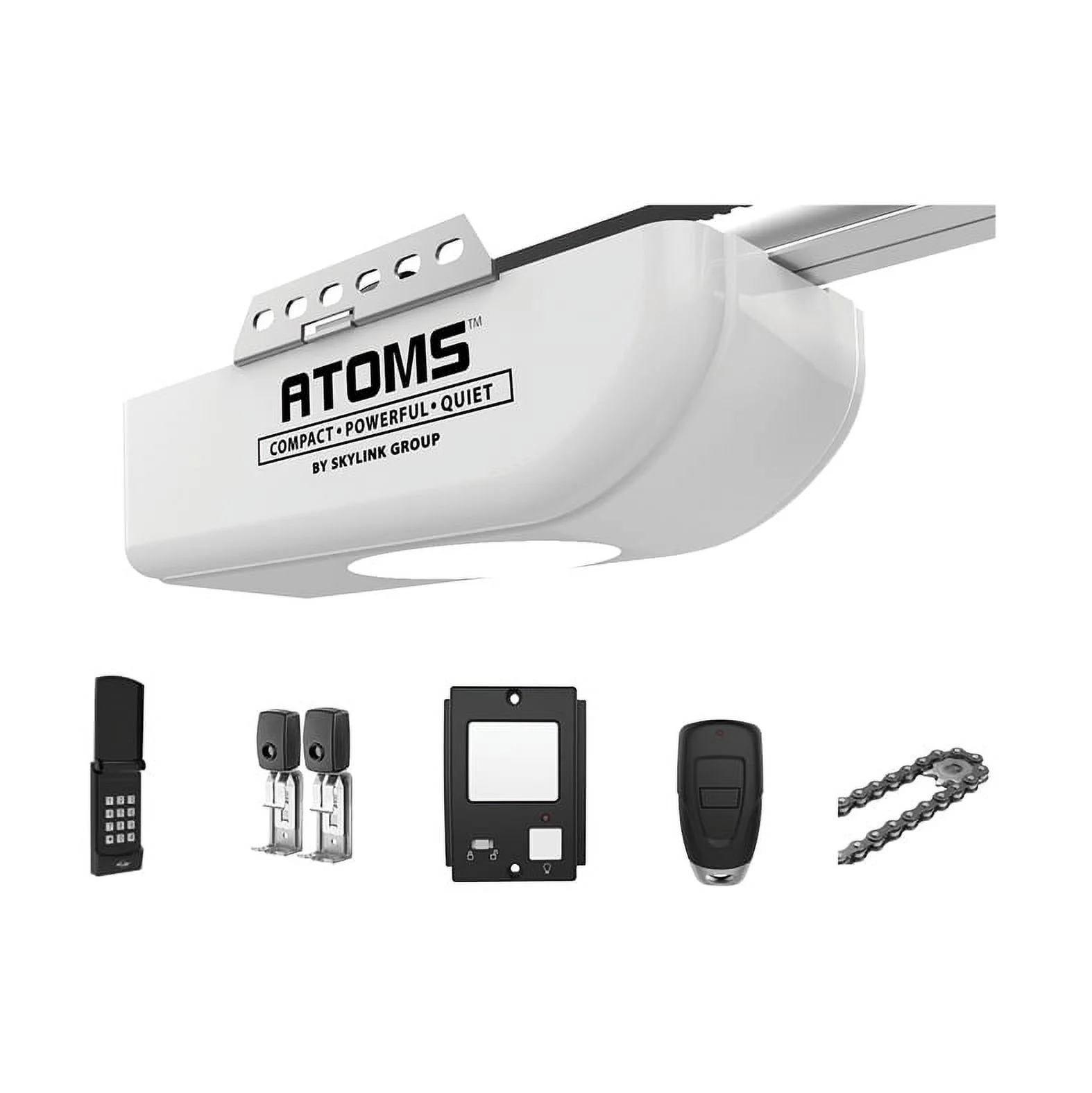 Skylink Atoms ATR-1612CK 1/2 HPf Chain Drive Garage Door Opener with Extremely Quiet DC Motor