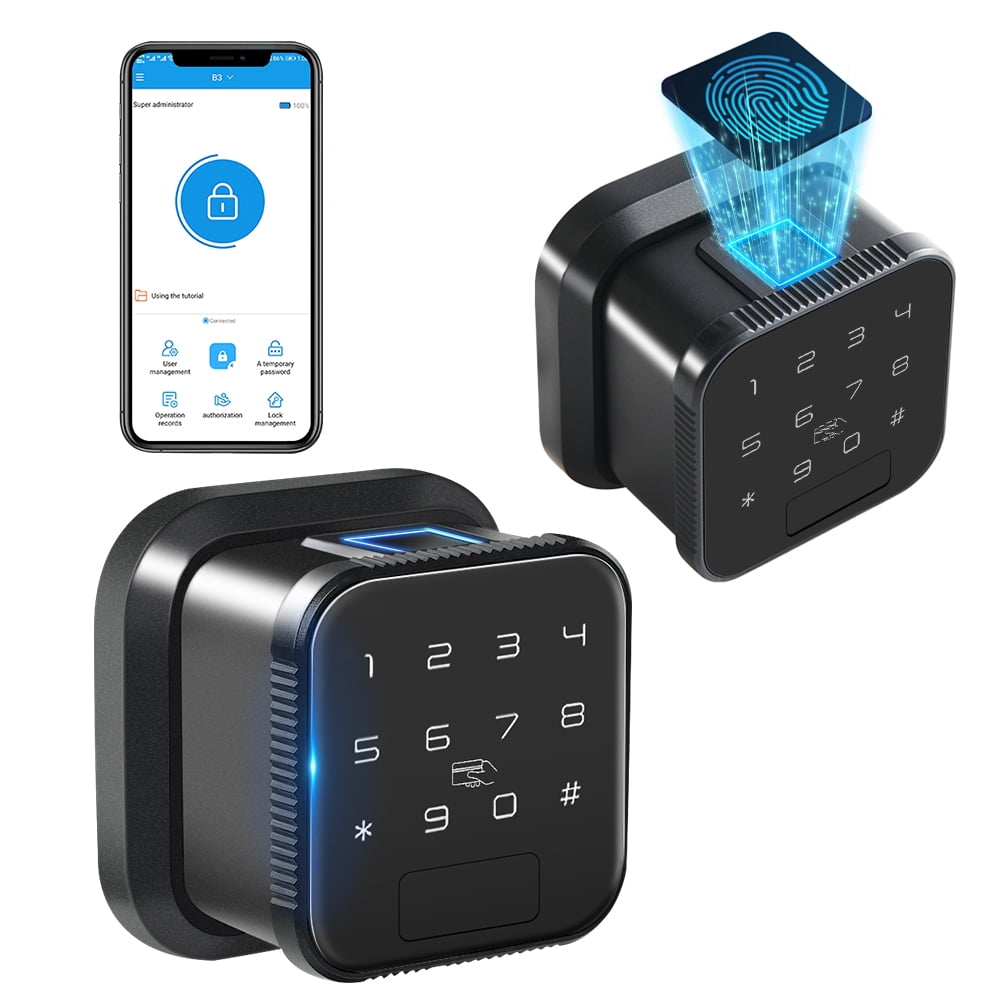 Smart Lock, Keyless Entry Door Lock with APP Control, Fingerprint Door Lock, Electronic Digital Lock with Keypad, Matte Black