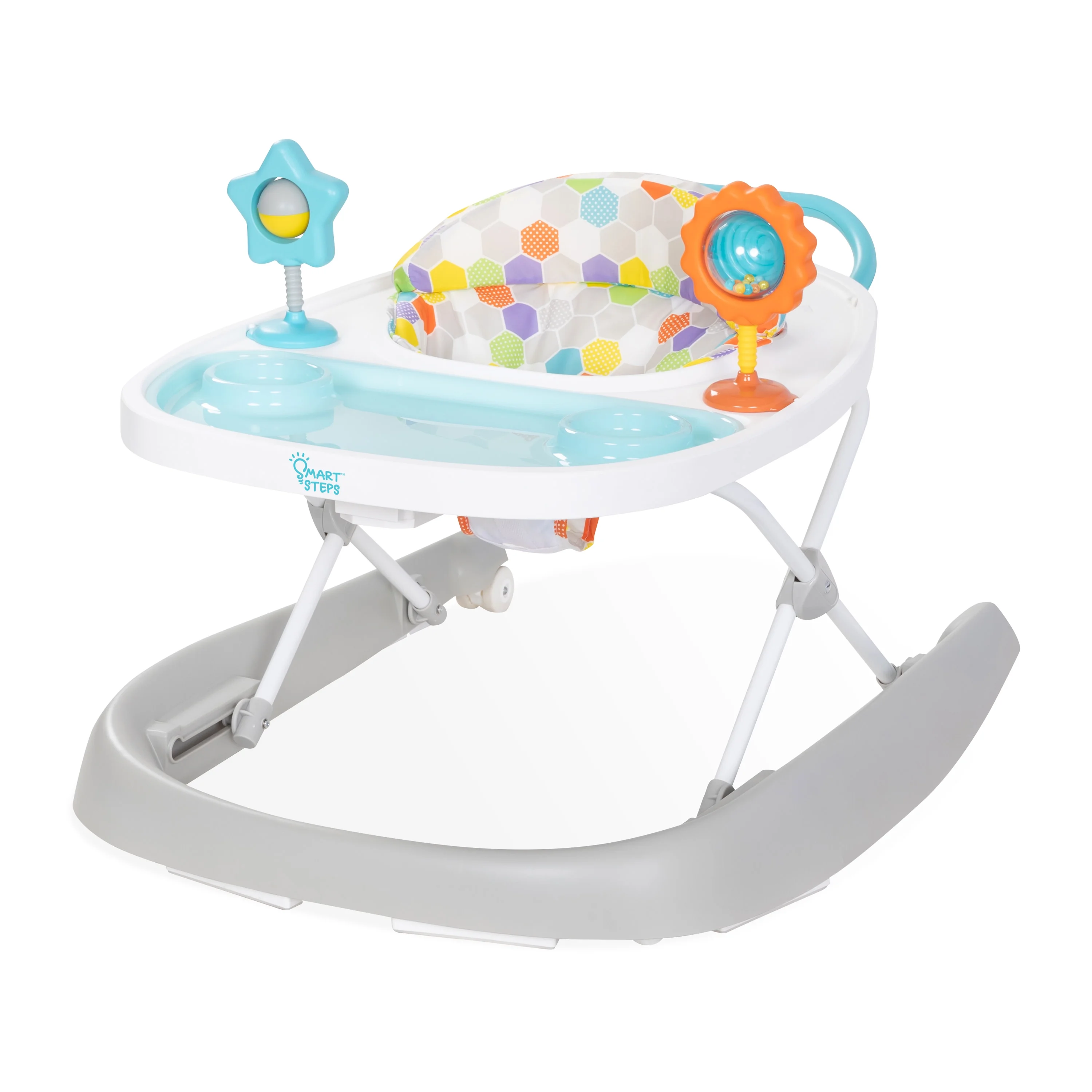 Smart Steps by Baby Trend Dine N' Play 3-in-1 Feeding Walker - Hexagon Dots