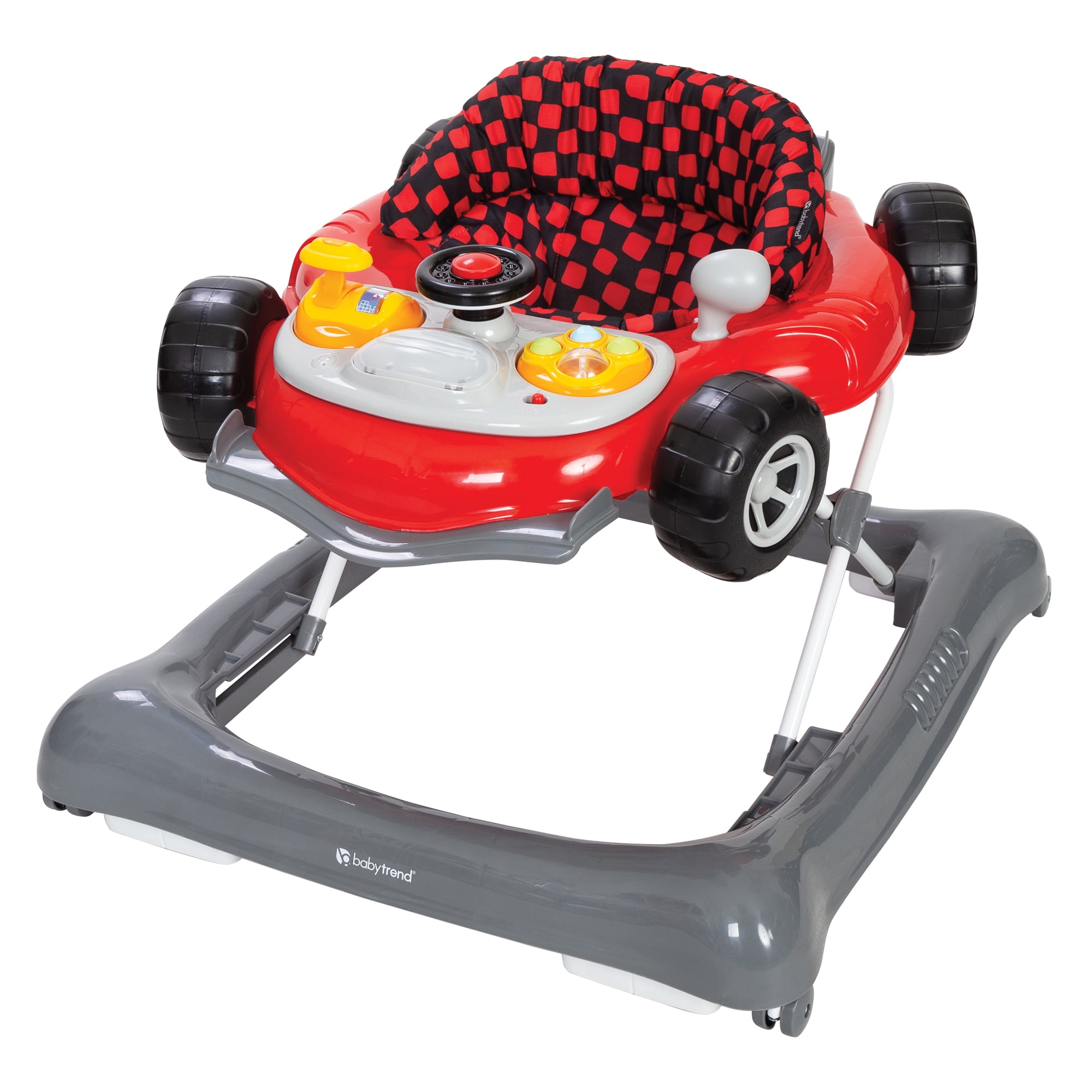 Baby Trend 5.0 Baby and Toddler Activity Walker with Lights and Sounds, Speedster Red