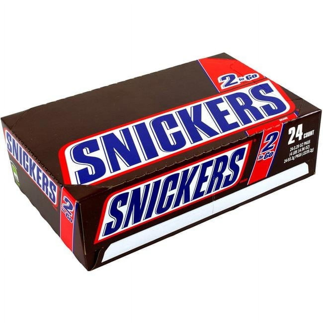 Snickers 2-To-Go Bars, 3.29 oz, 24 count