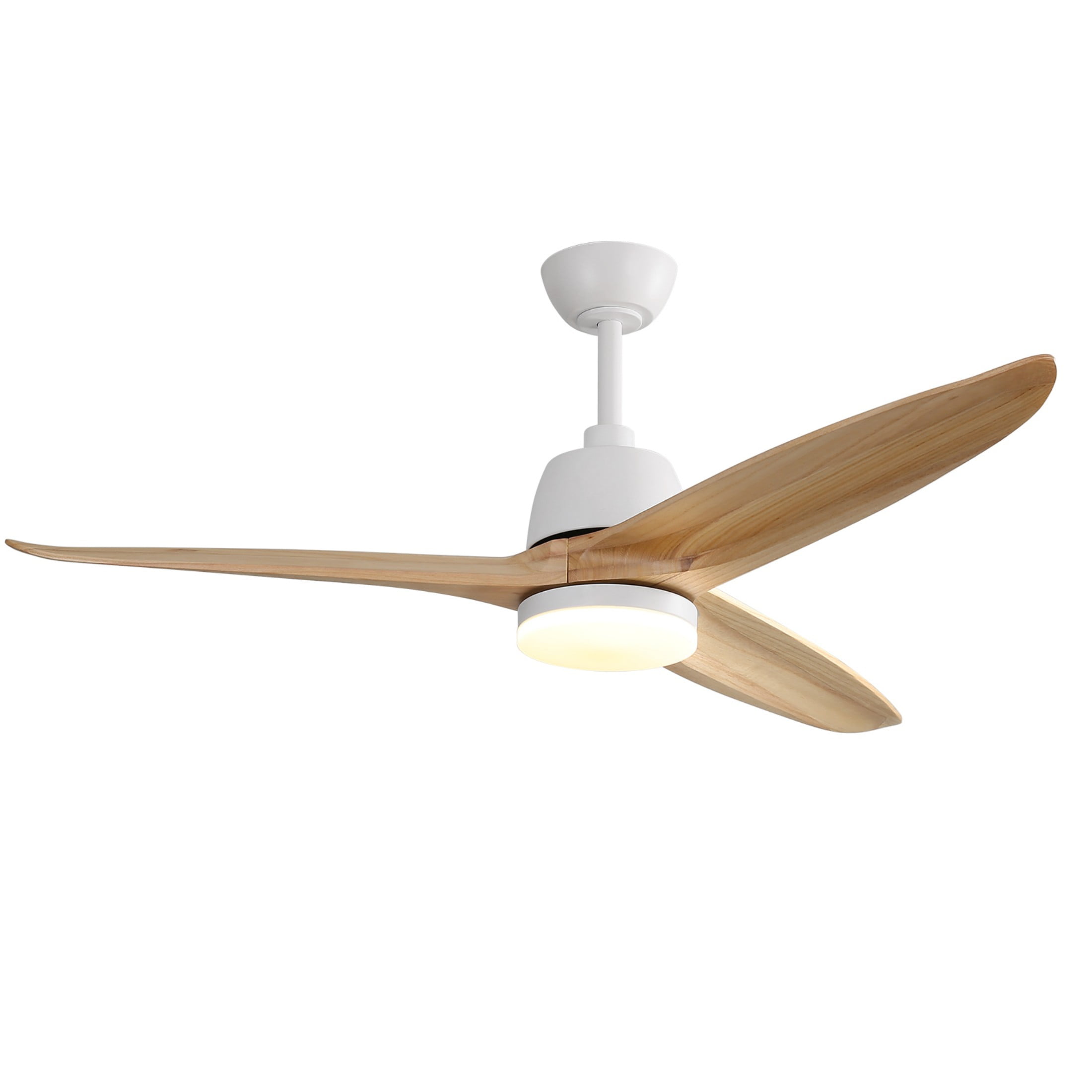 Sofucor 56 Inch Ceiling Fan with Lights Remote Control Dimmable Light Reversible DC Motor Modern Farmhouse Large Ceiling Fan for Kitchen Bedroom Basement Dining Living Room Light Wood