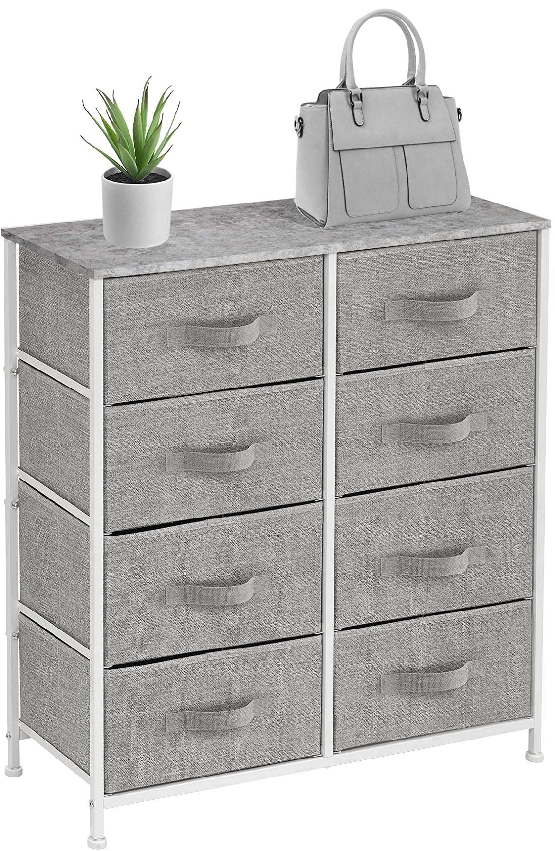 Sorbus Dresser with 8 Drawers, Grey