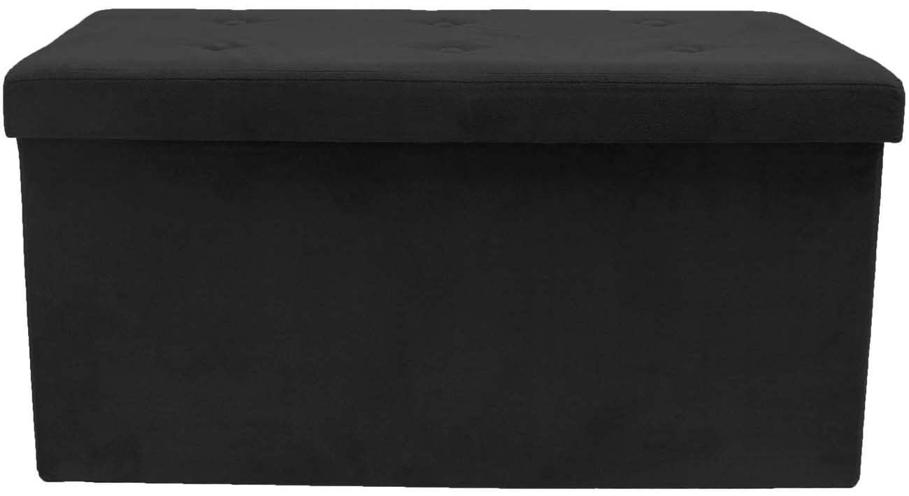 Sorbus Storage Bench Chest with Collapsible/Folding Bench Ottoman with Cover, Small