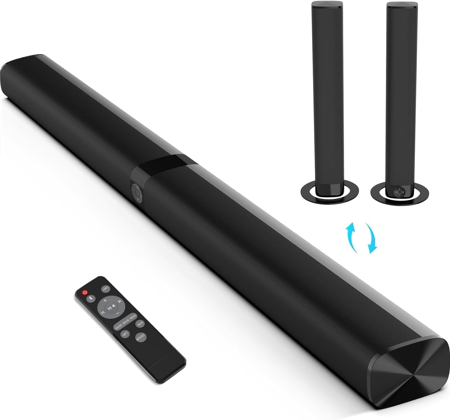Sound Bar, 50W Sound Bars for TV, 5.0 Bluetooth TV Sound bar, Wired & Wireless Soundbar, ARC/Optical/AUX Connection, Separable Soundbar 31 inch