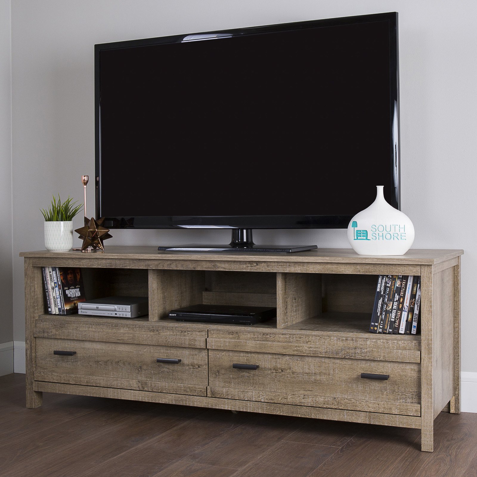 South Shore Exhibit TV Stand for TVs up to 60", Multiple Finishes