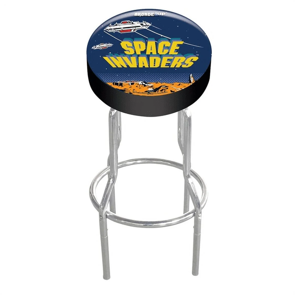 Space Invaders 21.5" to 29.5" Adjustable Retro Arcade Stool, Arcade1Up