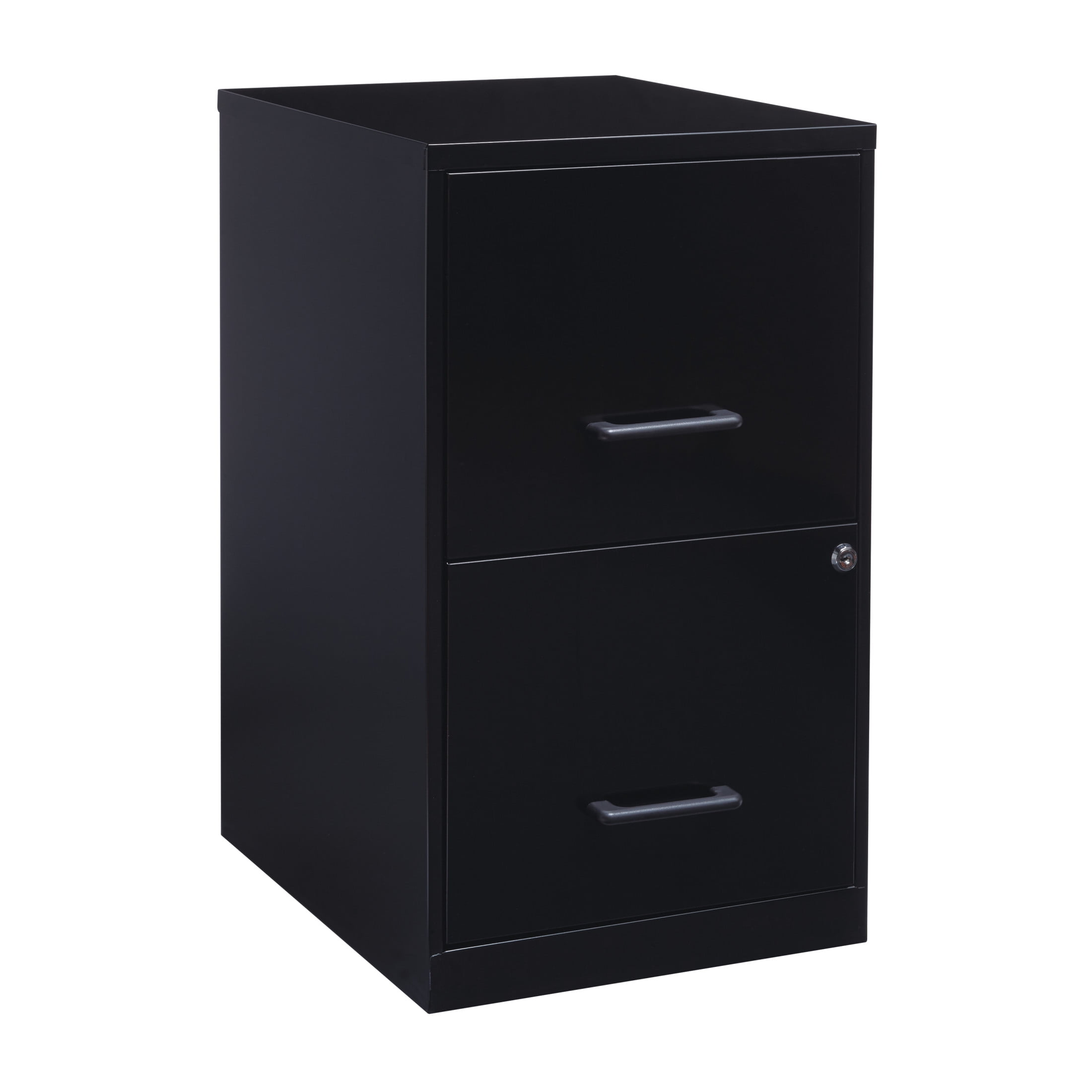 Space Solutions 18" Deep 2 Drawer Letter Width Vertical File Cabinet, Black