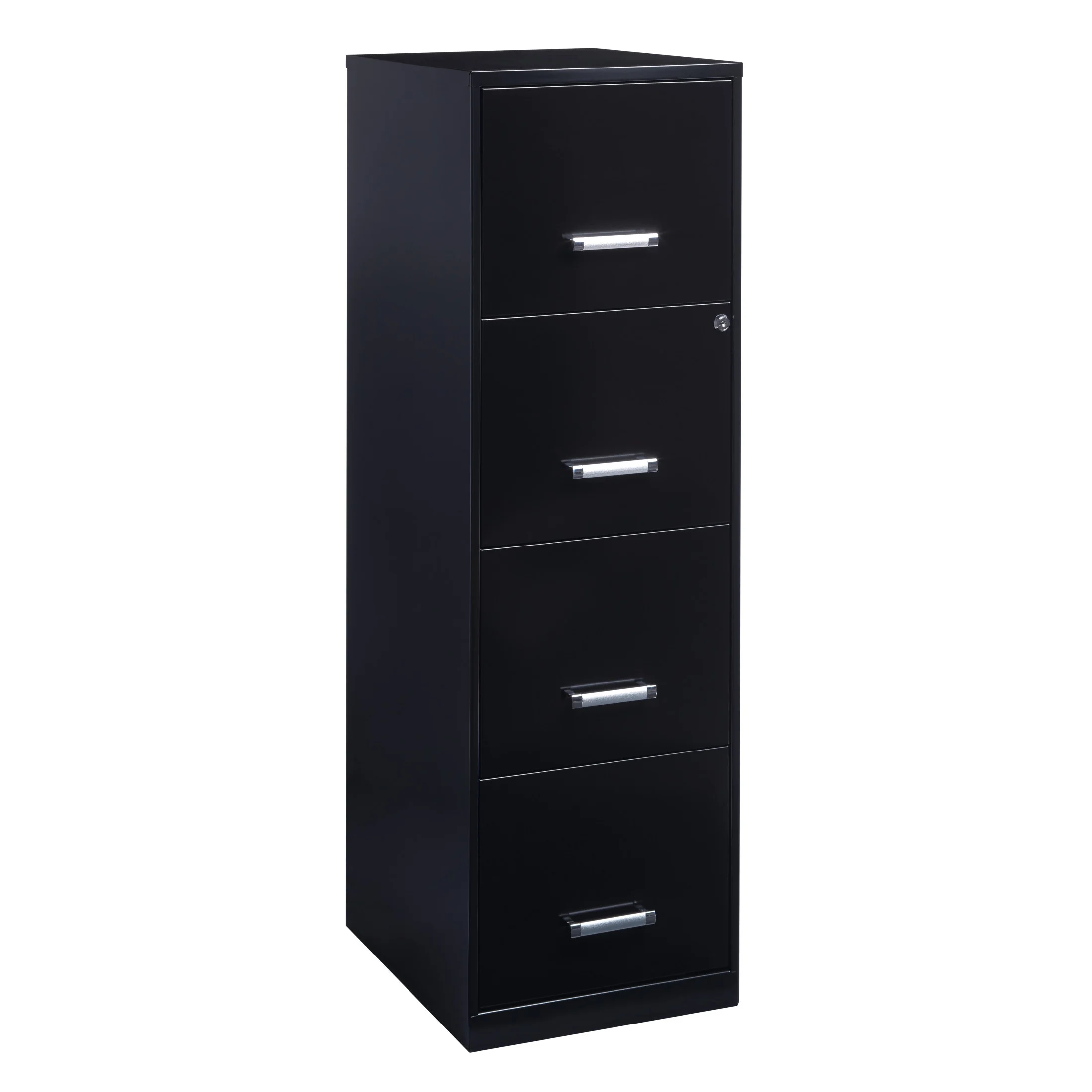 Space Solutions 18" Deep 4 Drawer Smart Letter Width Vertical File Cabinet, Black