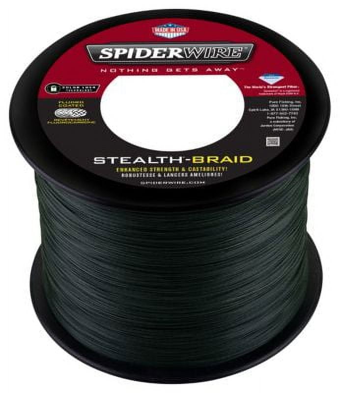 SpiderWire Stealth® Braid Fishing Line, Moss Green, 50 lb Test Strength, 1500 yd