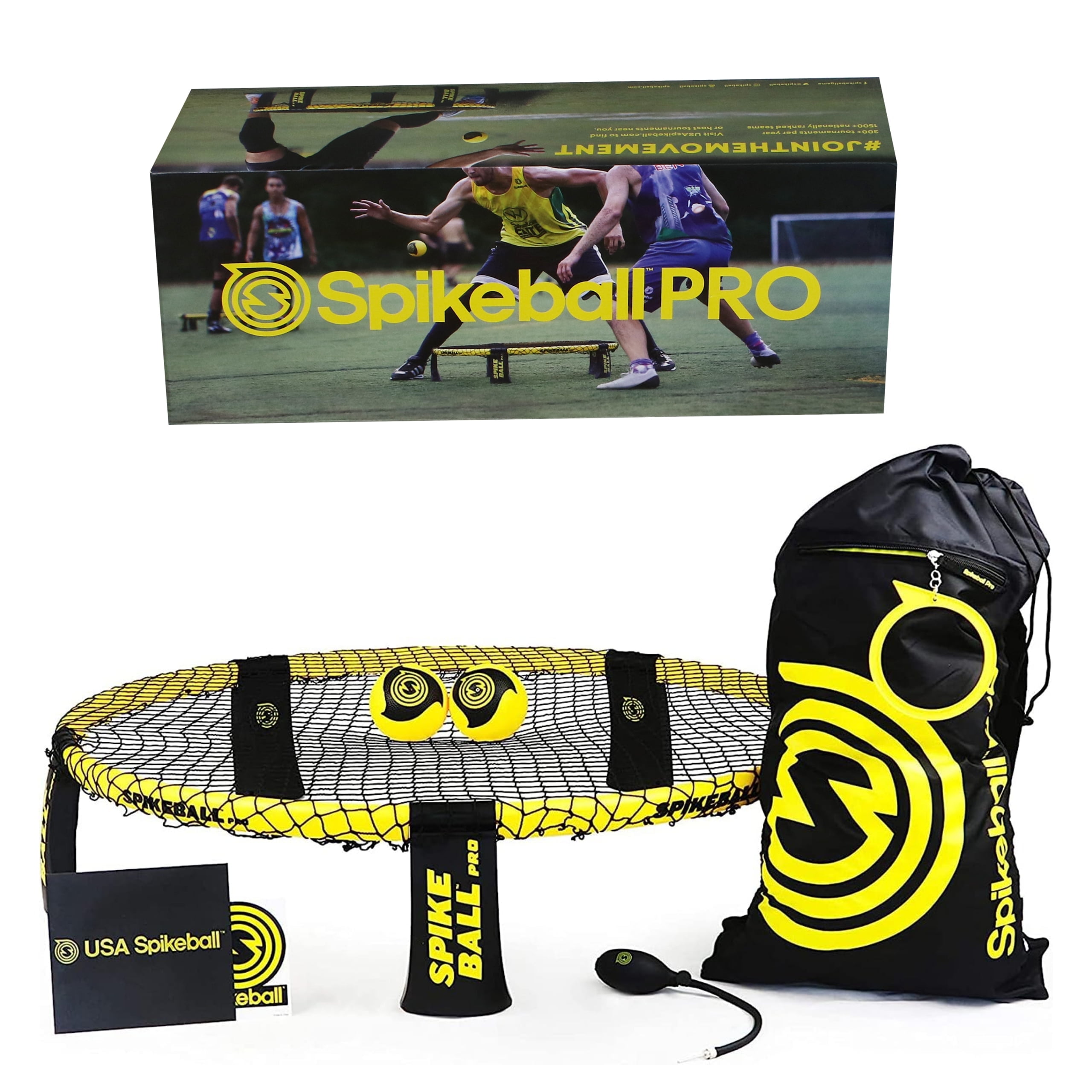 Spikeball Pro Kit (Tournament Edition) - Includes Upgraded Stronger Playing Net, New Balls Designed to Add Spin, Portable Ball Pump Gauge, Backpack - As Seen on Shark Tank TV