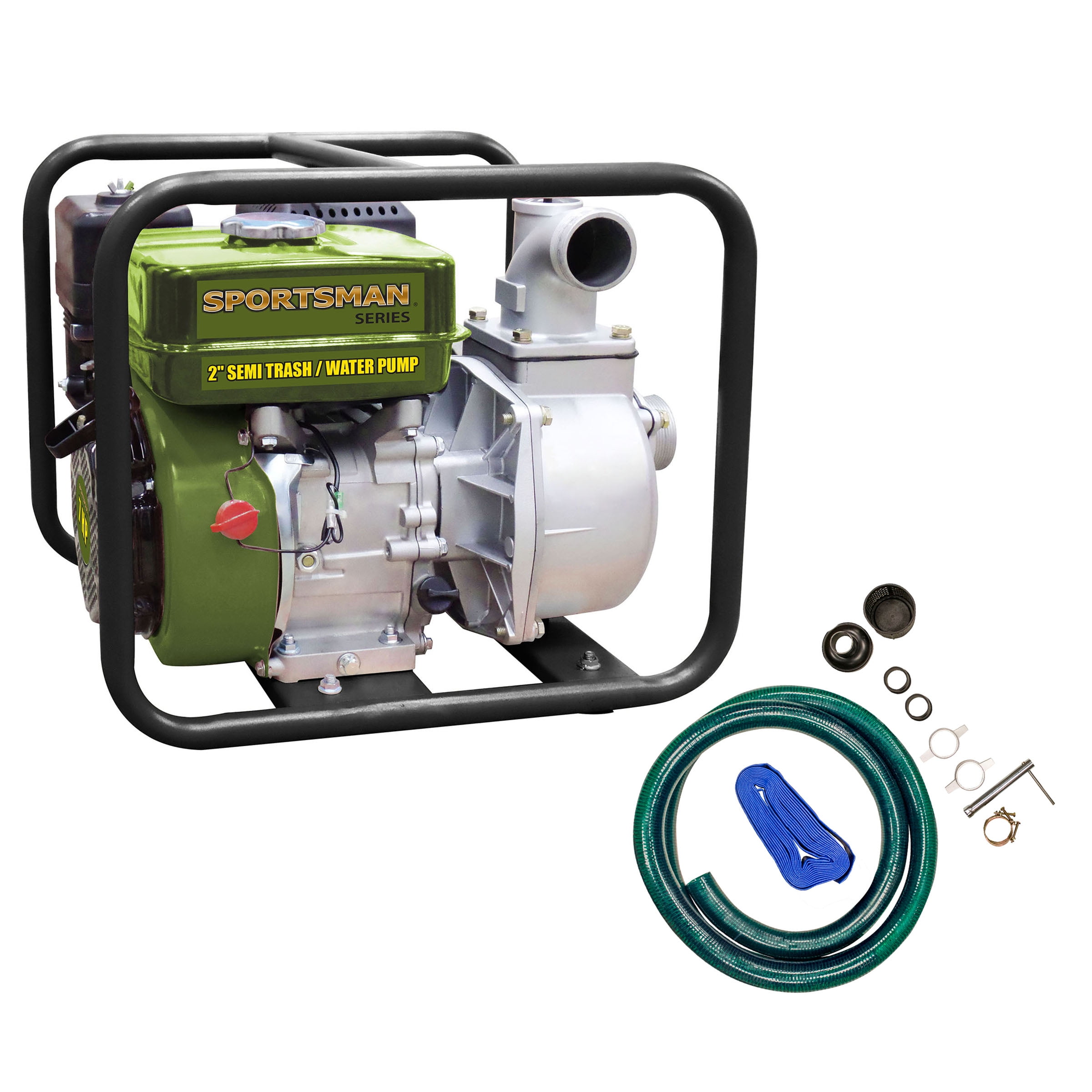 Sportsman Series 2 Inch Gasoline Semi Trash or Water Pump with Complete Hose Kit