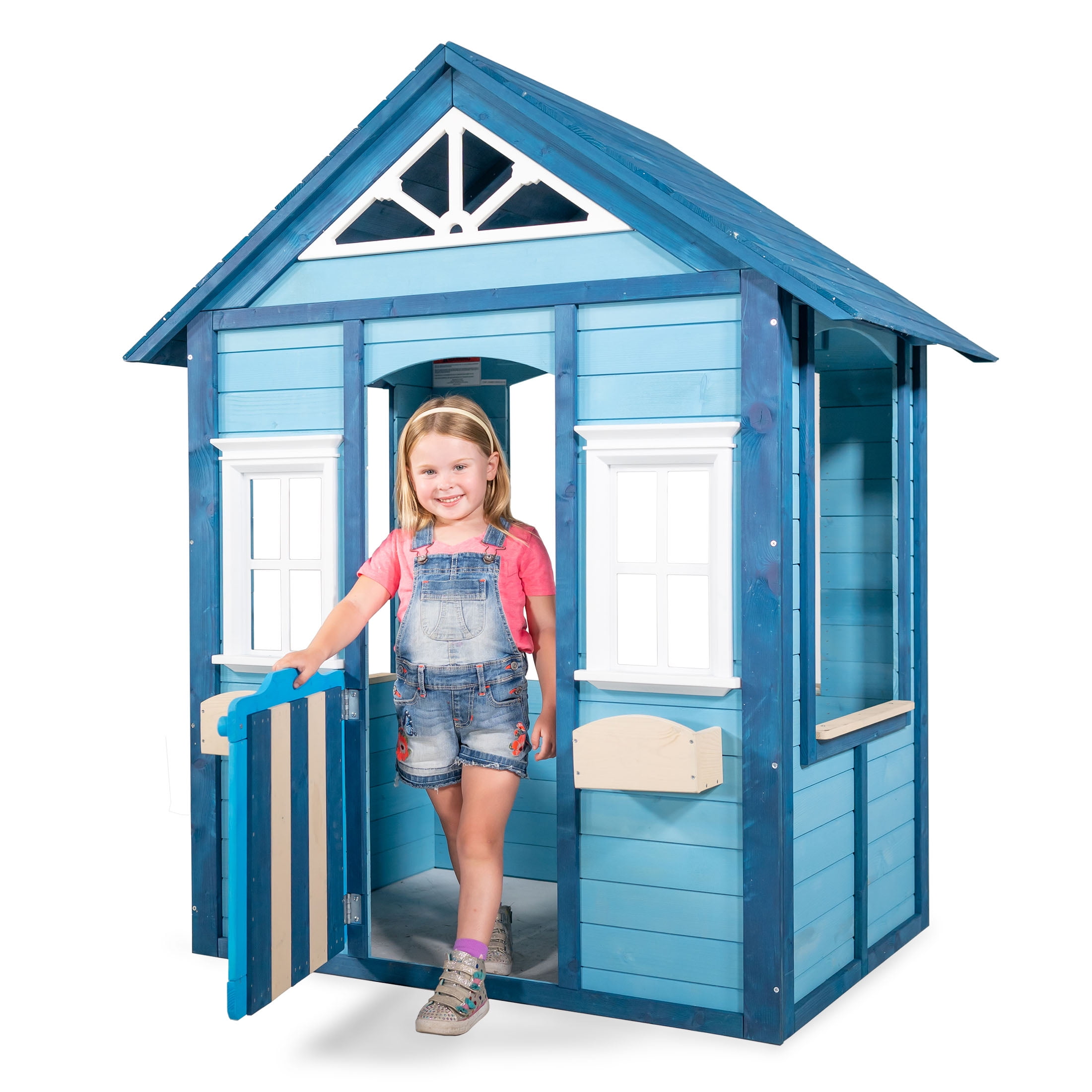 Sportspower Woodbridge Wooden Playhouse, Blue