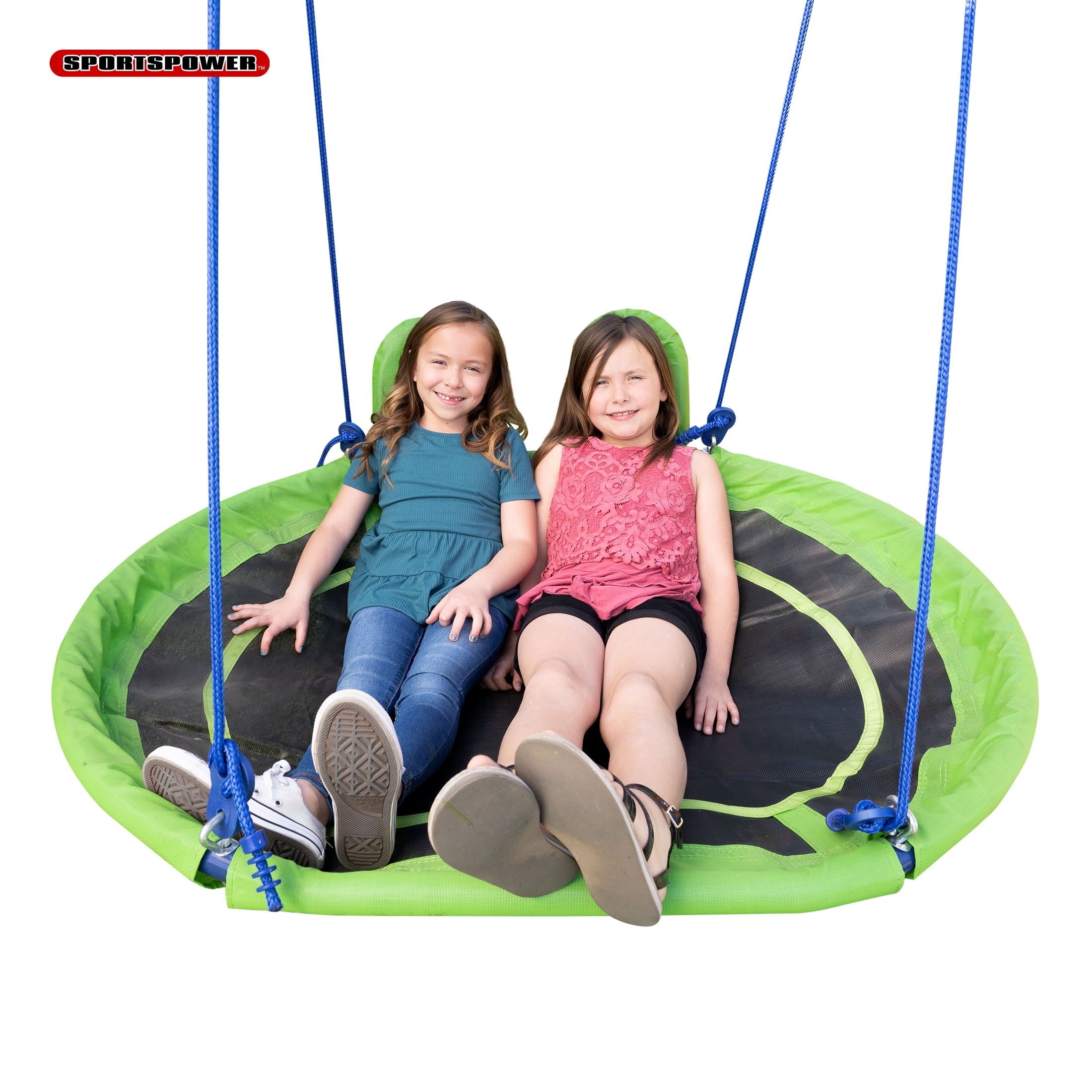 Sportspower Adjustable Rope & Carabiners Sportspower Portable Metal 54" 2-Person Saucer Swing