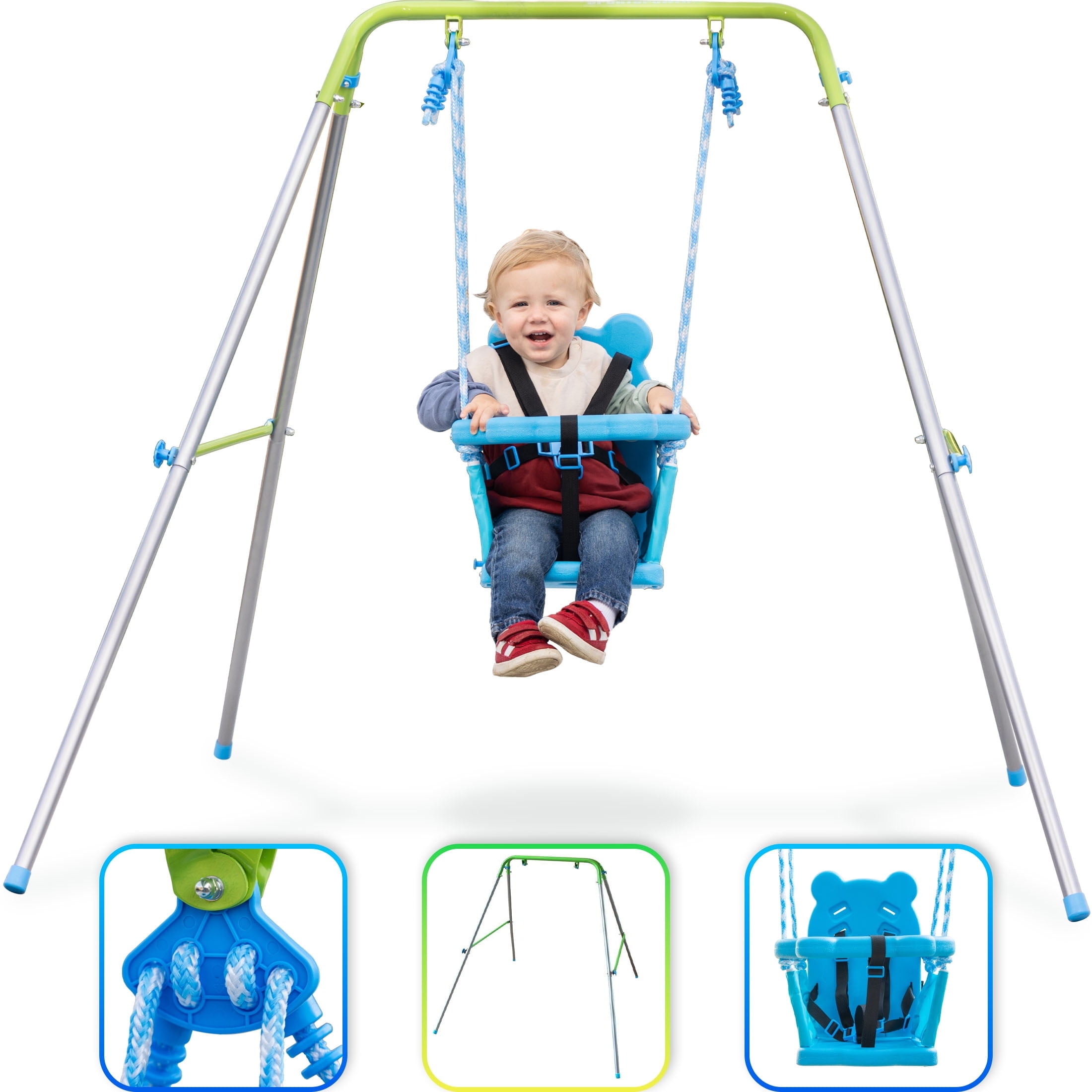 Sportspower My 1st Toddler Indoor & Outdoor Backyard Swing Set Play Structure