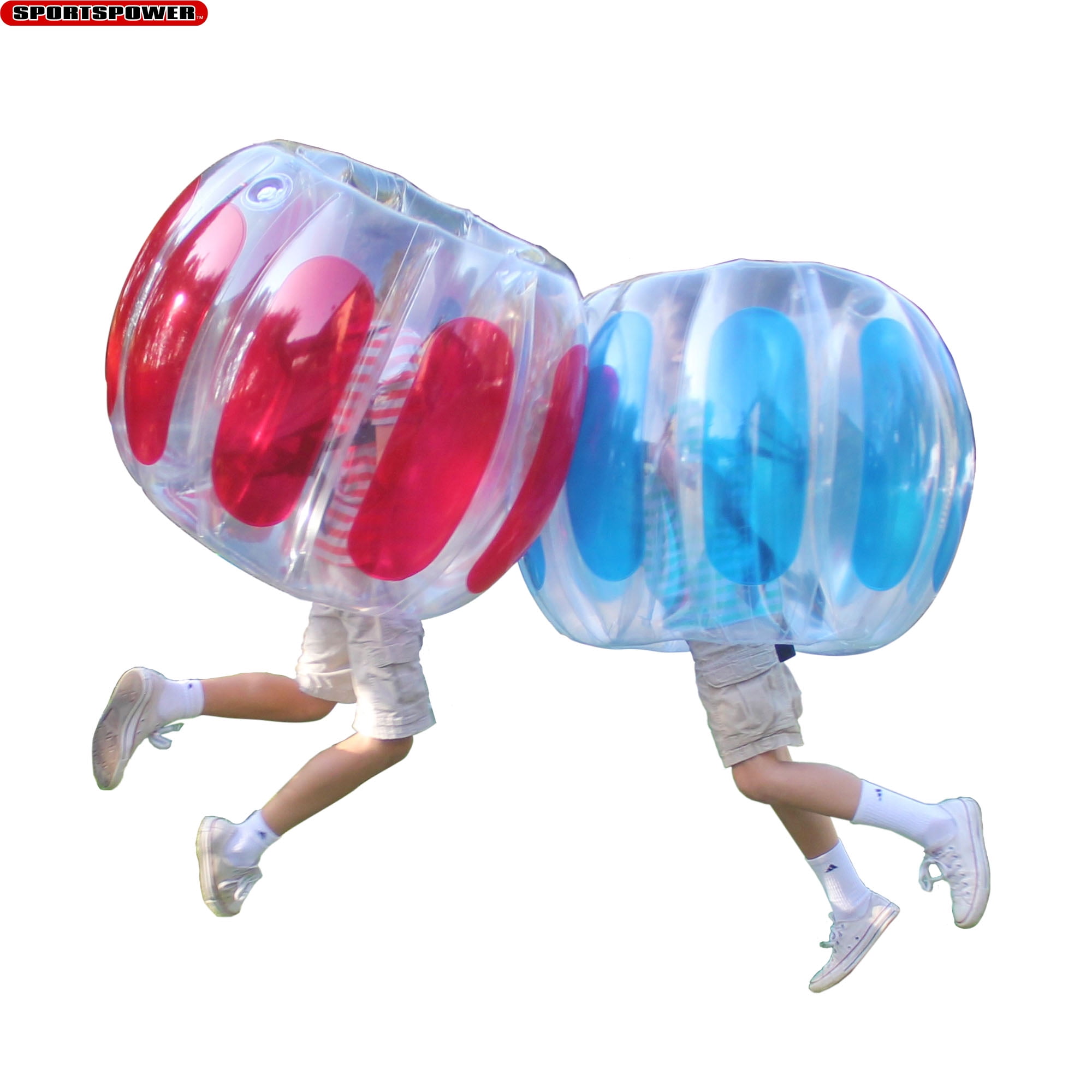 Sportspower™ 2-Pack Adult Inflatable Bubble Soccer Balls with Handles & Padded Straps, Durable PVC, Fun Party Game