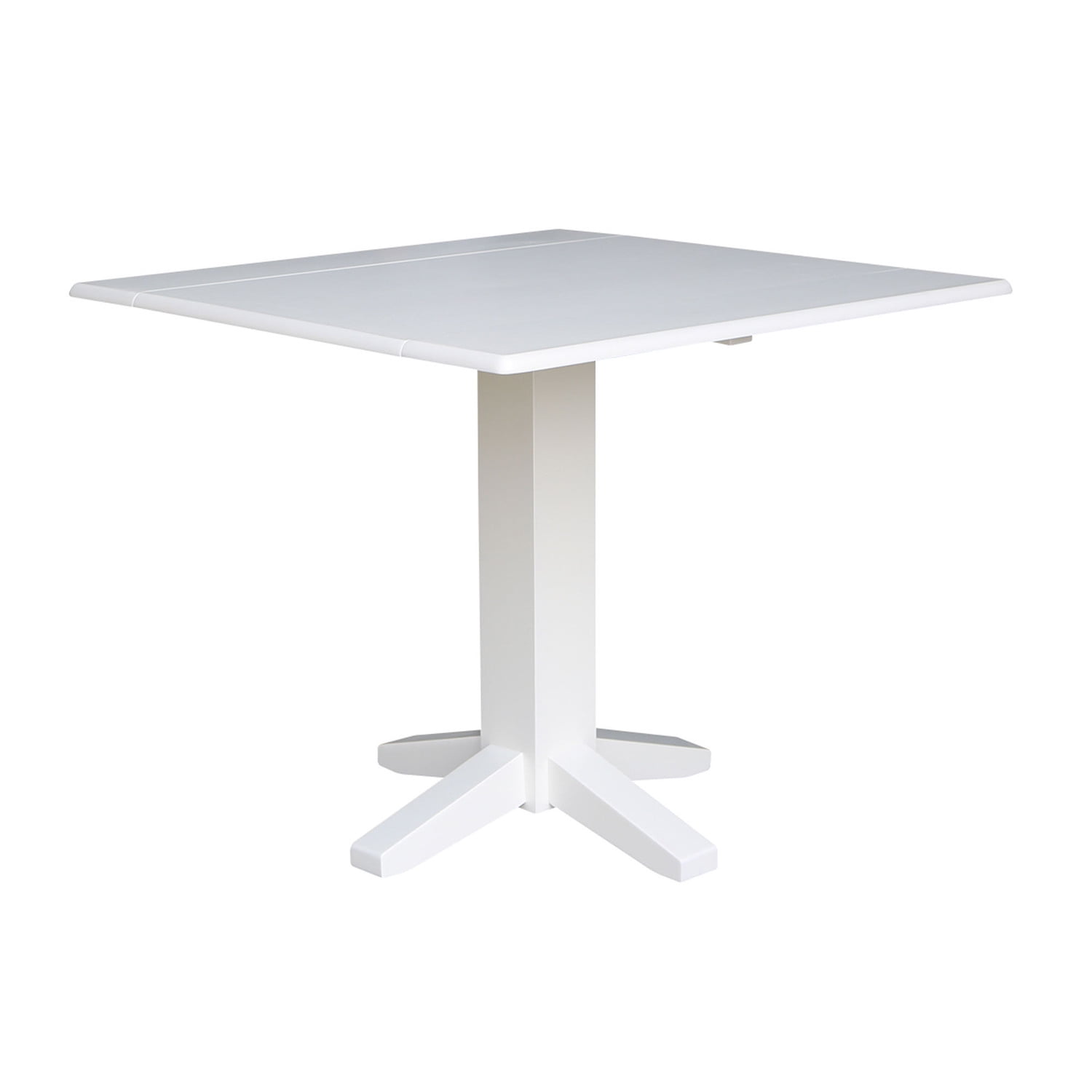 Square Dual Drop Leaf Dining Table in White