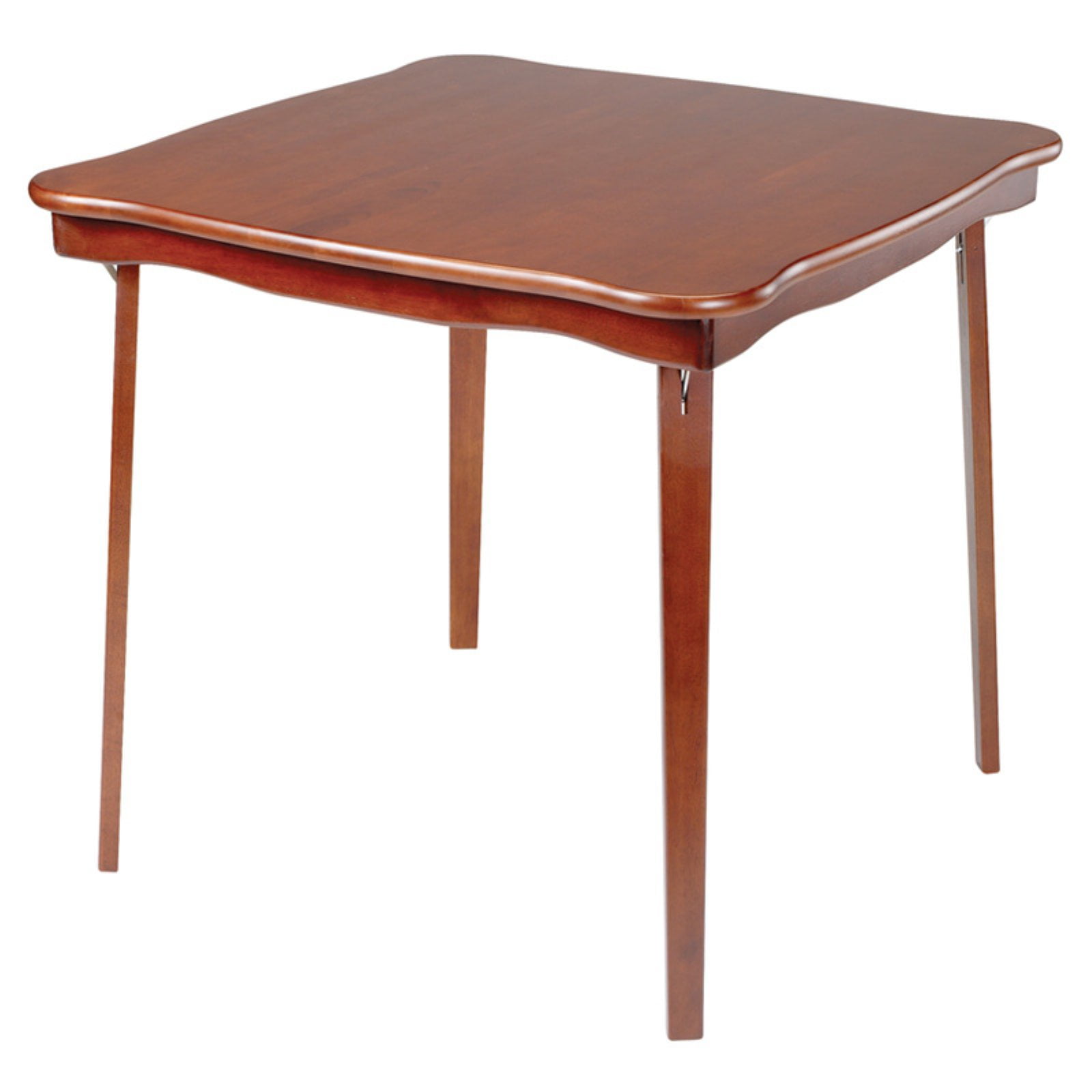 Stakmore Hardwood Classic Scalloped Edge Folding Card Table - Fruitwood finish