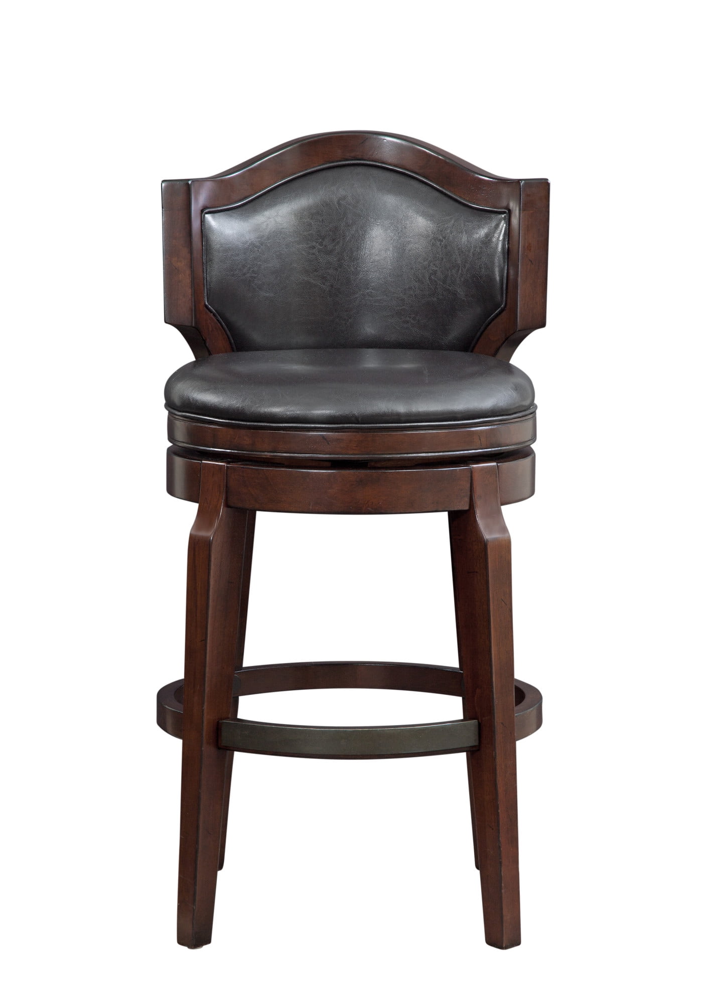 Steve Silver Jasper Wood 30" Bar Stool in Brown-Paisley Print Back