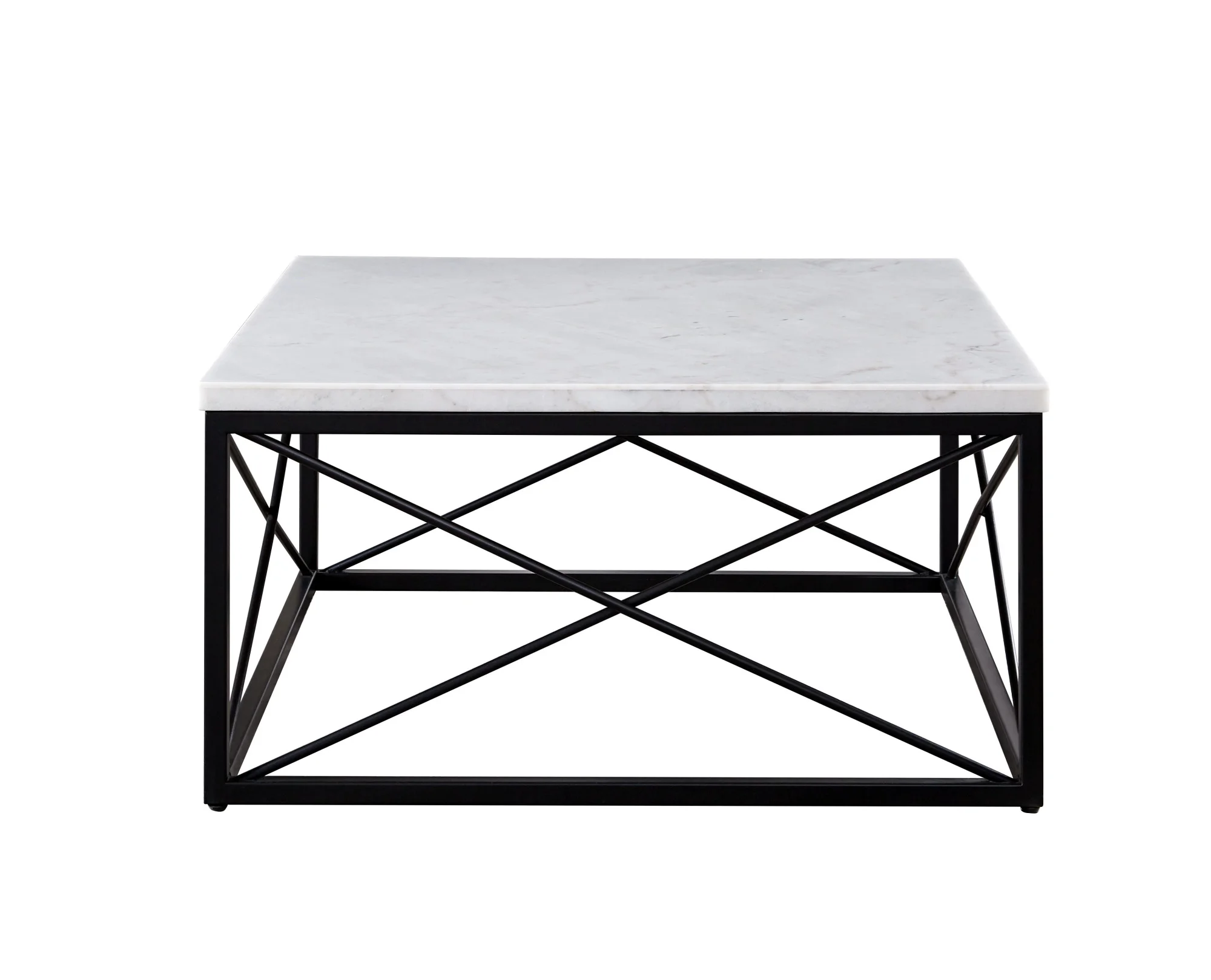 Steve Silver Skyler White Marble Top Square Cocktail Table