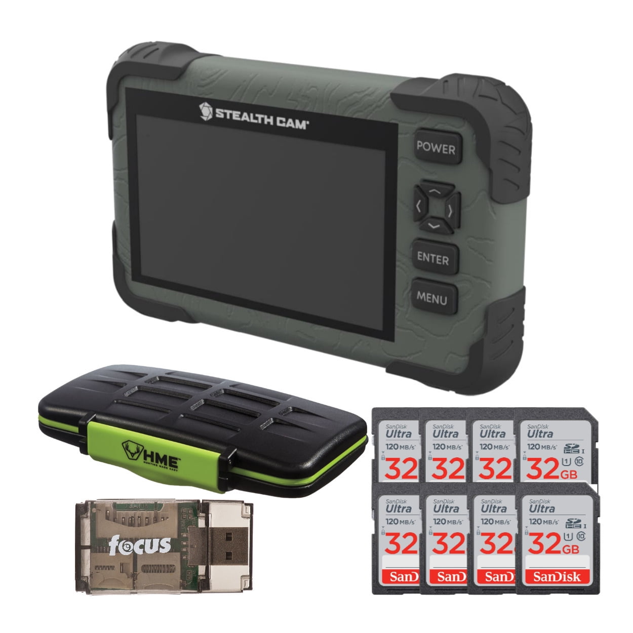 Stealth Cam 5-Megapixel SD Card Viewer with 4.3 inch HD Touch Display and Card Holder Bundle
