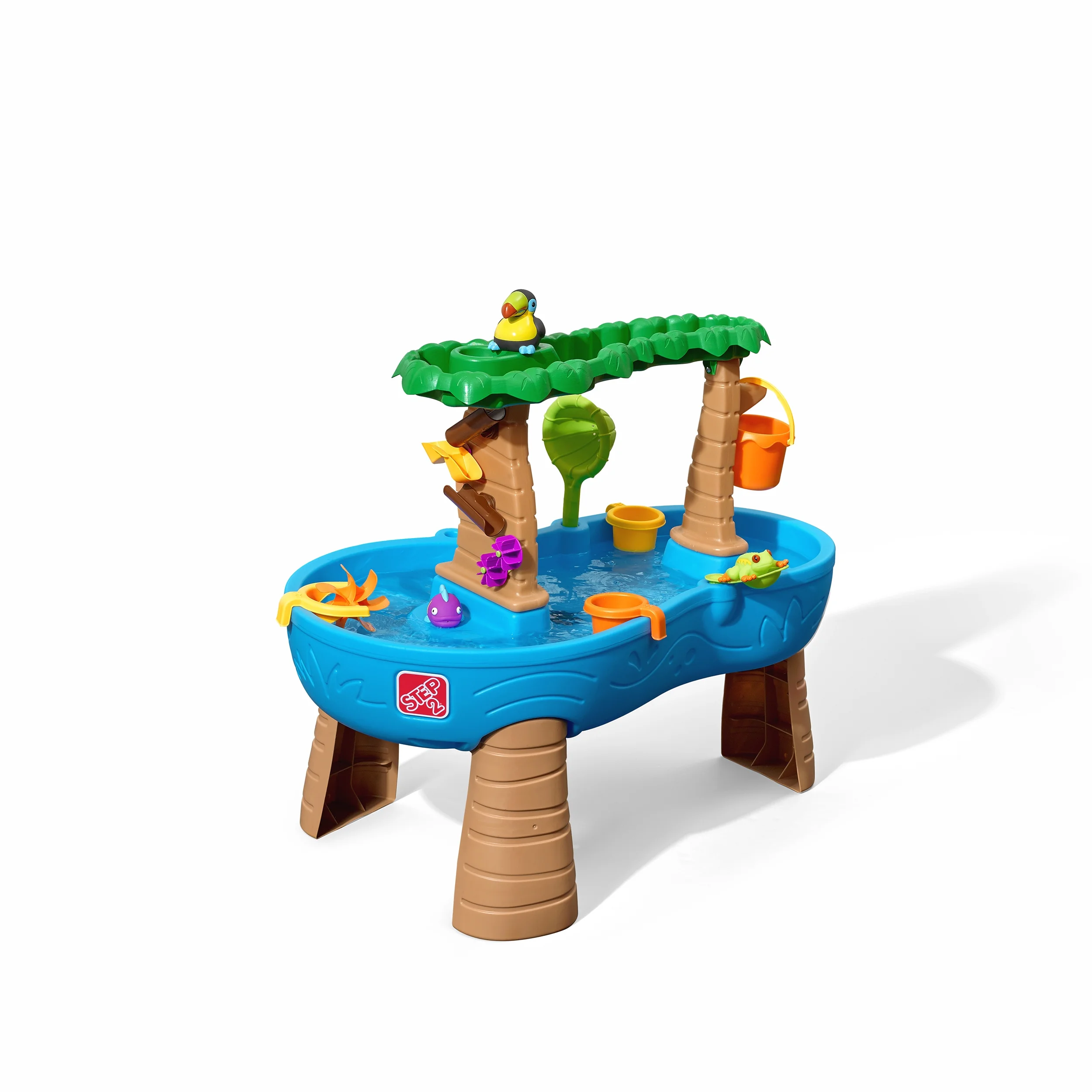 Step2 Tropical Rainforest Water Table for Toddlers with 13-Piece Playset, Blue