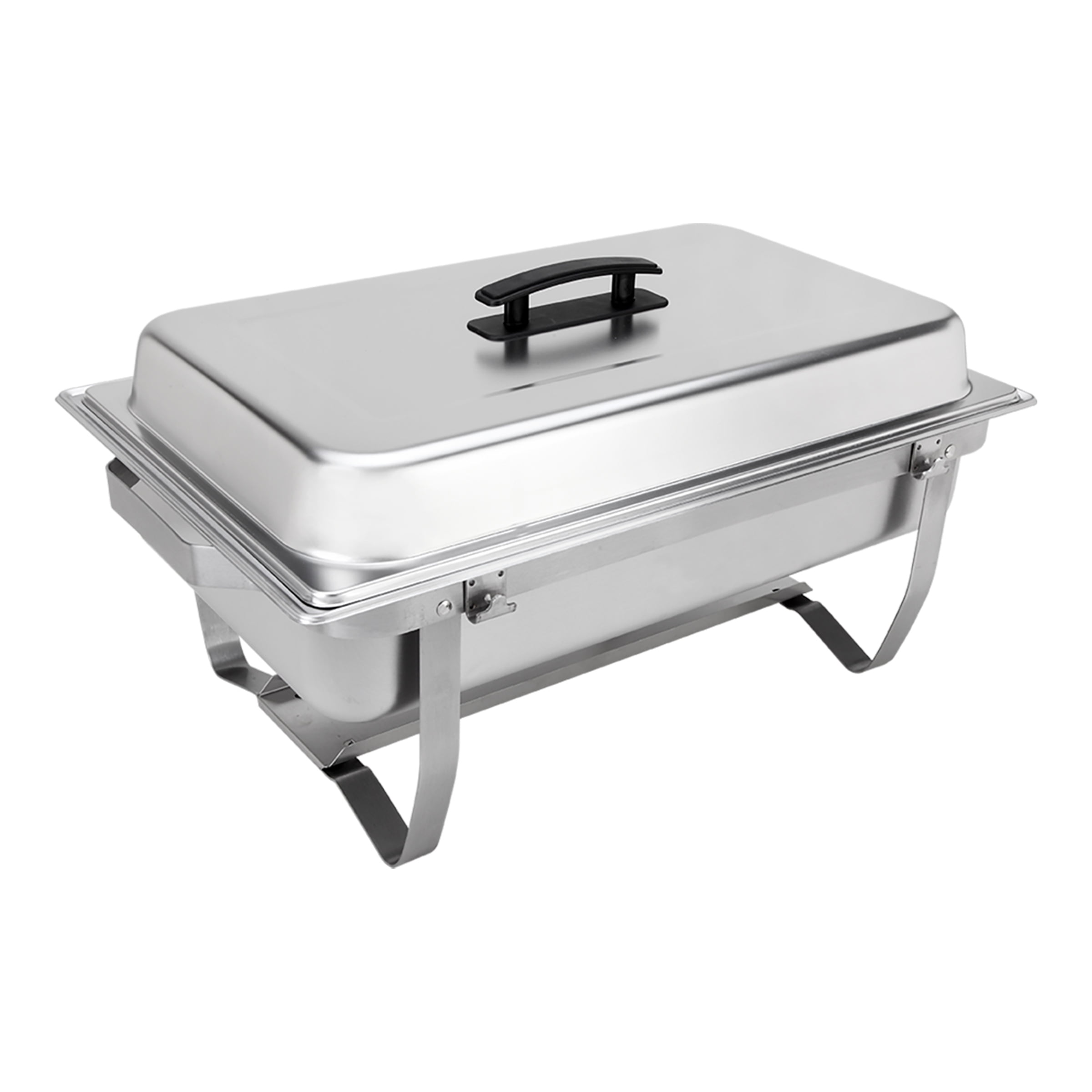 Sterno 70153 Foldable Frame Buffet Chafer Set, 8-Quart, Stainless Steel Finish