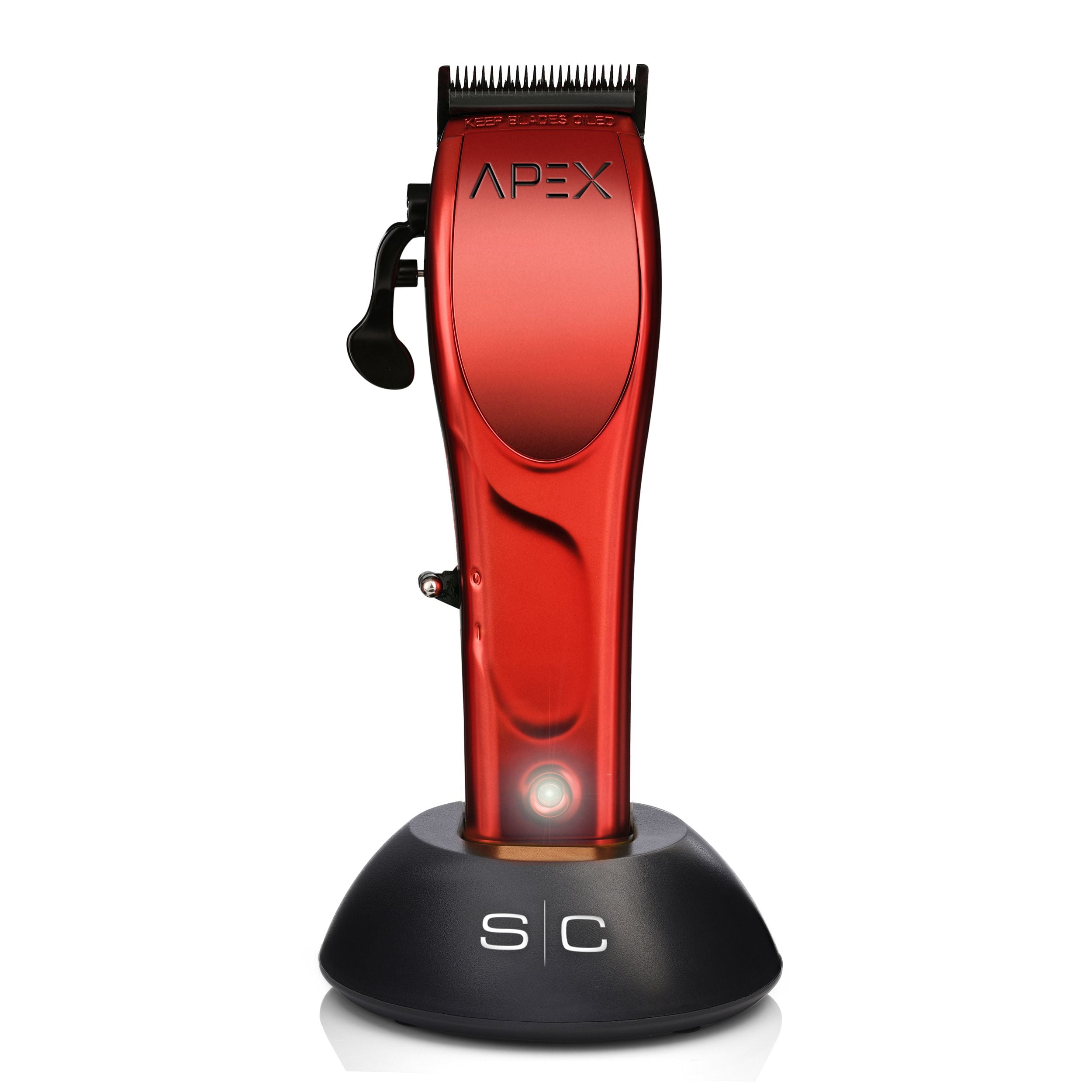 StyleCraft Apex Professional Modular Hair Clipper, Battery Powered, Red