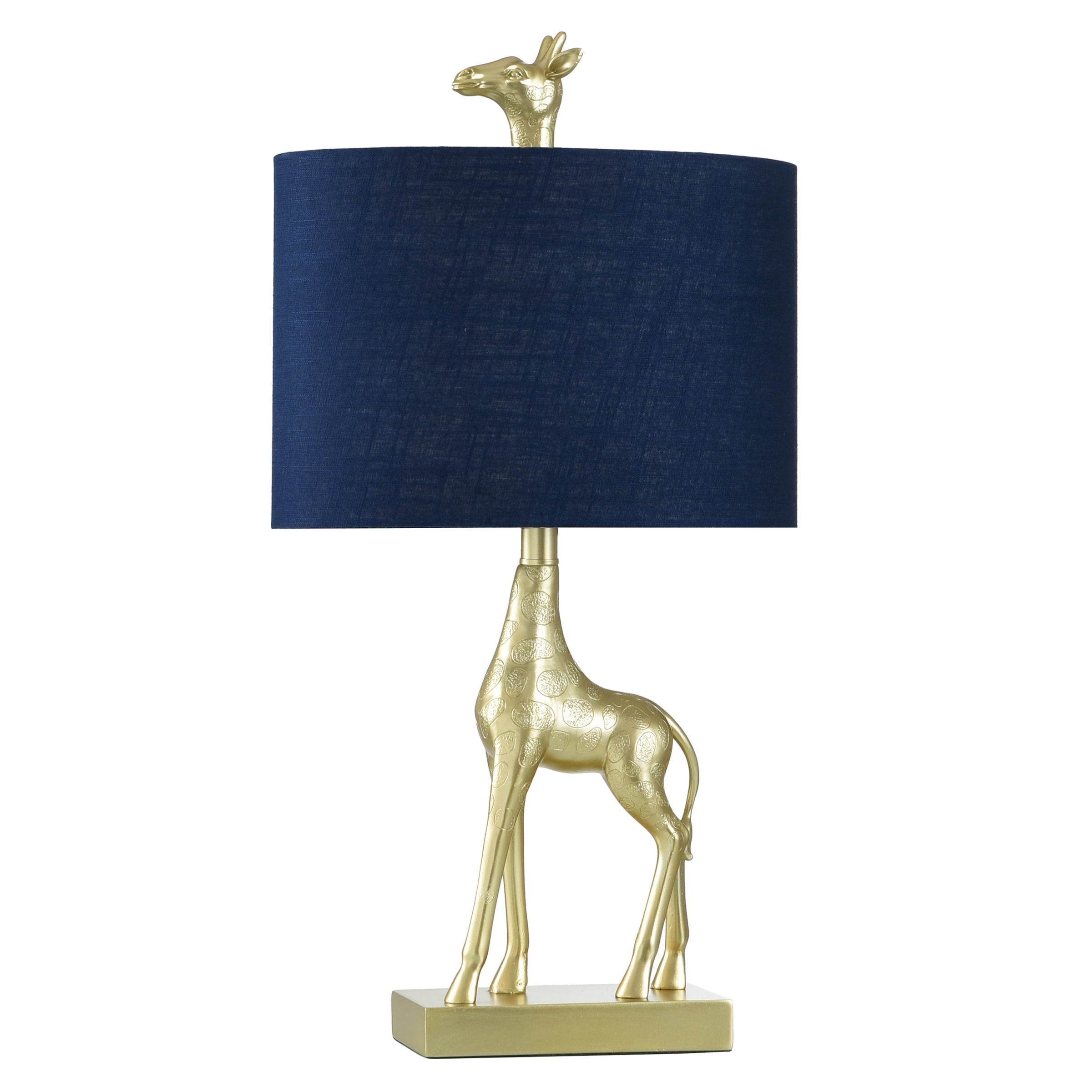StyleCraft - Golden Giraffe Table Lamp - Solid Gold - Navy Blue