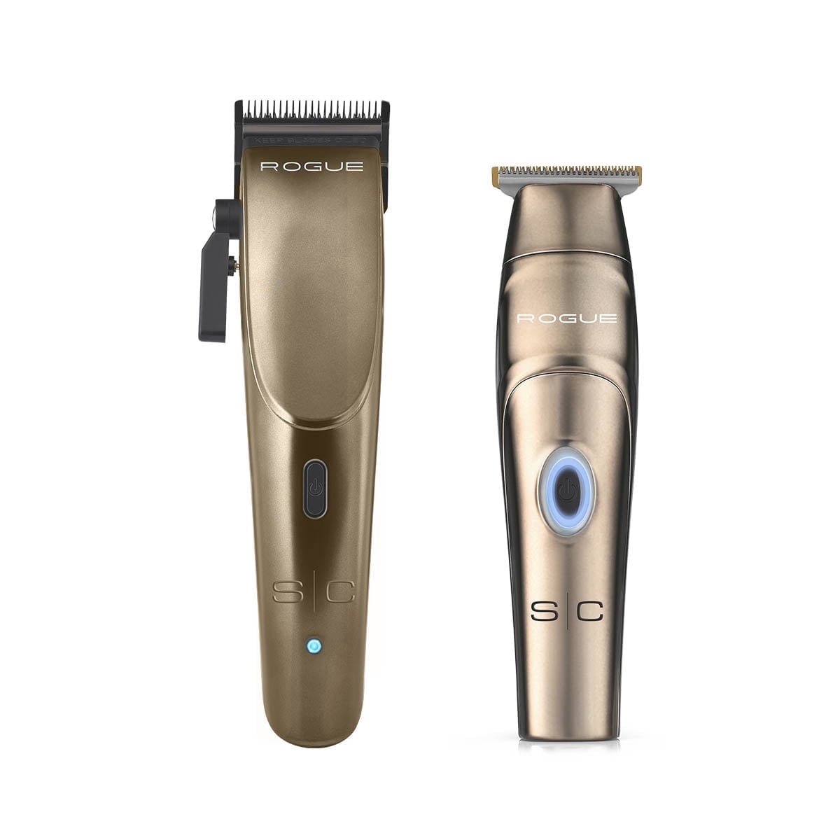 StyleCraft Rogue 9V Cordless Magnetic Motor Clipper and Trimmer Combo Set, SC201N, Silver