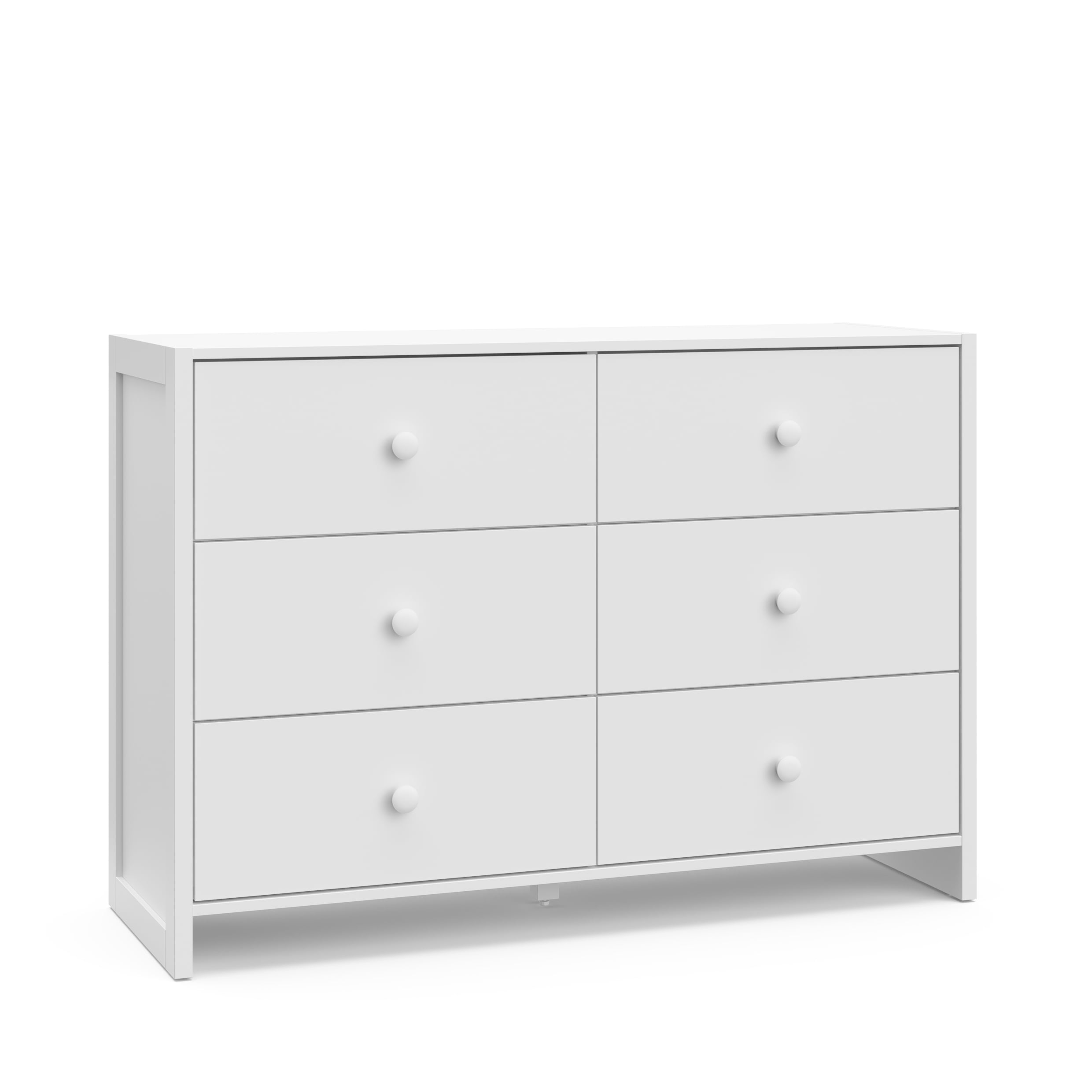 Storkcraft Calabasas 6 Drawer Nursery Double Dresser, White