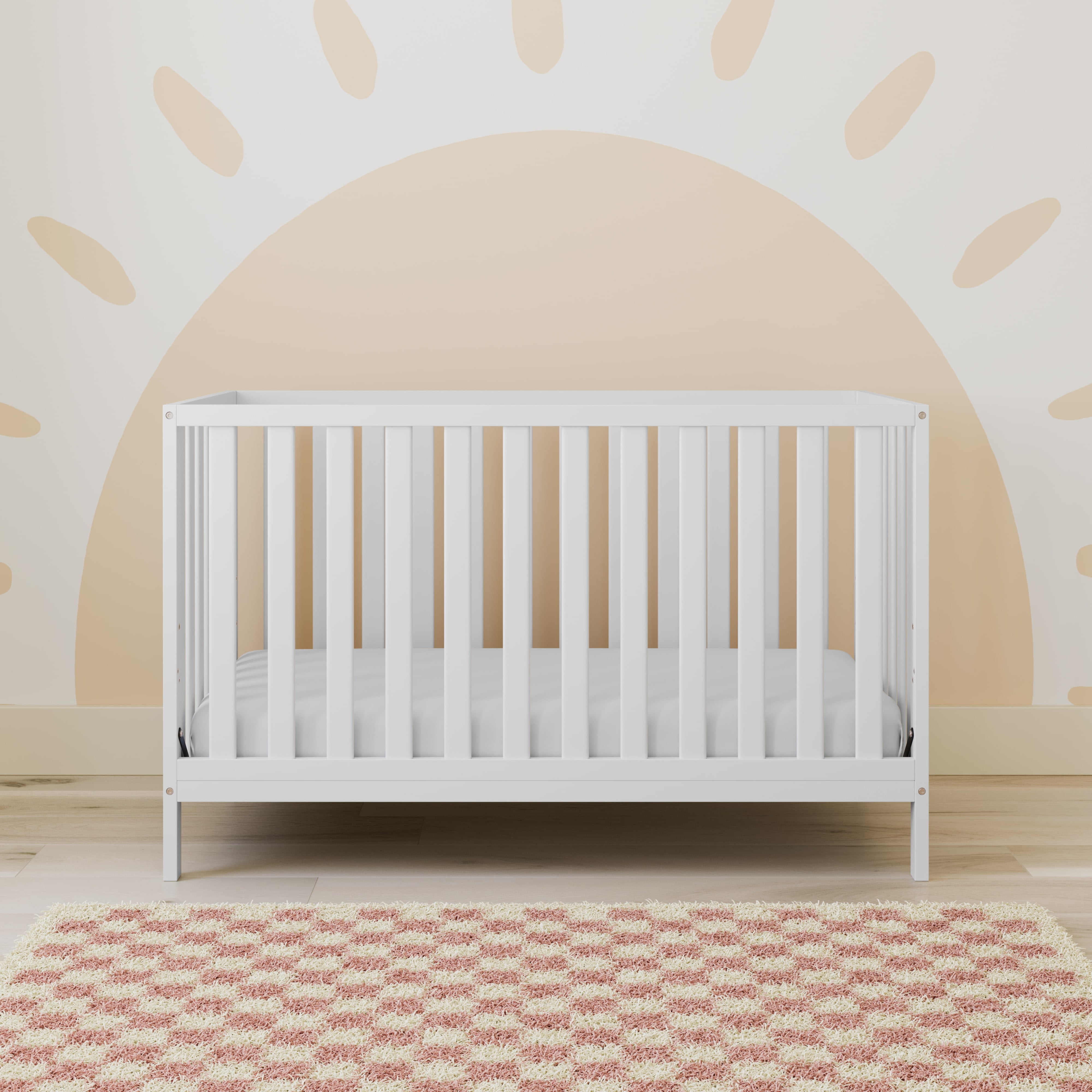 Storkcraft Sunset 4-in-1 Convertible Baby Crib, White