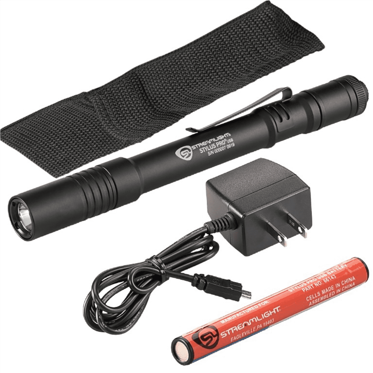 Streamlight 66133 Stylus Pro USB Rechargeable Penlight with 120V AC Adapter
