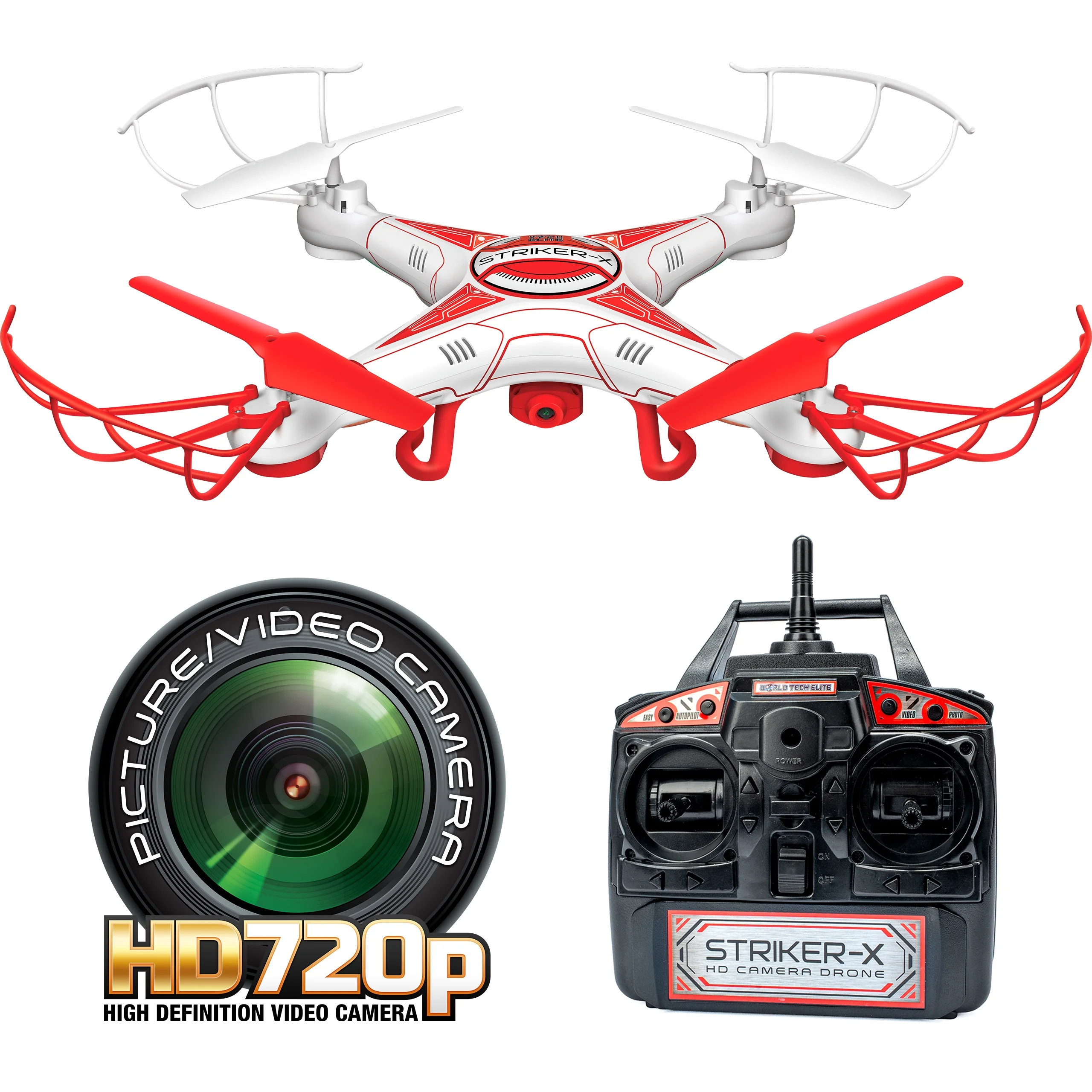 Striker-X HD Camera Drone 2.4GHz 4.5CH HD Picture/Video Camera RC Quadcopter