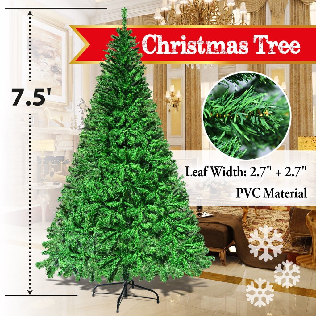 Strong Camel Green Unlit Pine Christmas Tree, 7.5'
