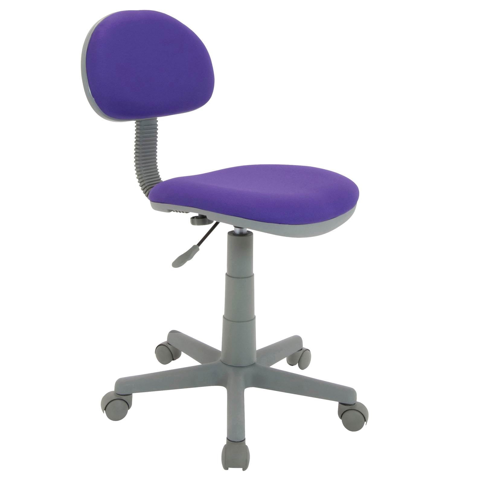 Studio Designs Deluxe Swivel Task Chair with Height Adjustable Seat in Purple / Gray