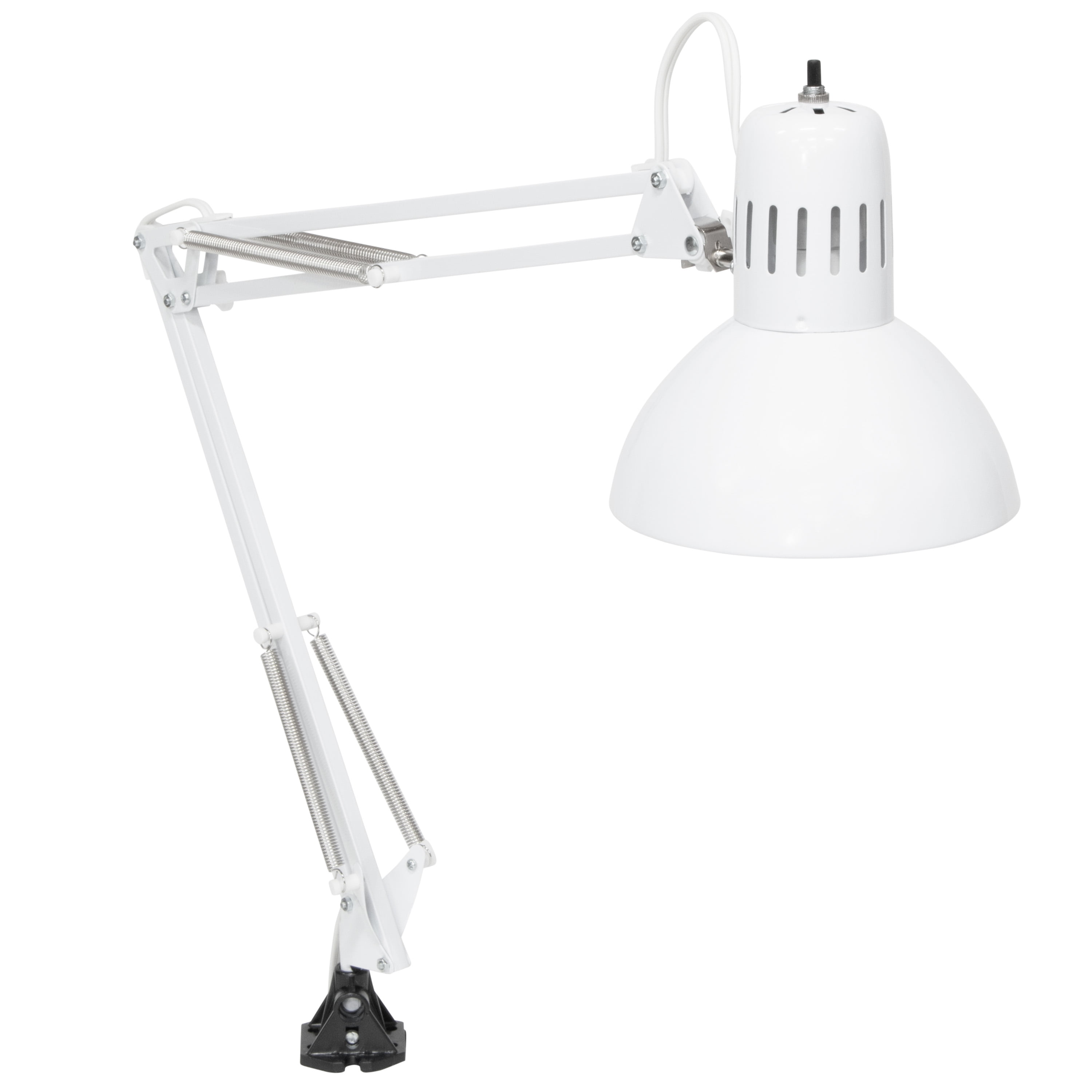 Studio Designs Metal Adjustable Desk Lamp with LED Bulb and Clamp Base