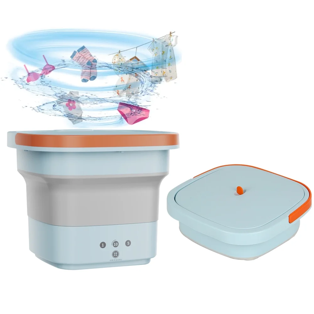 Stuffygreenus 016 cu ft Mini Portable Washing Machine with Drain Basket