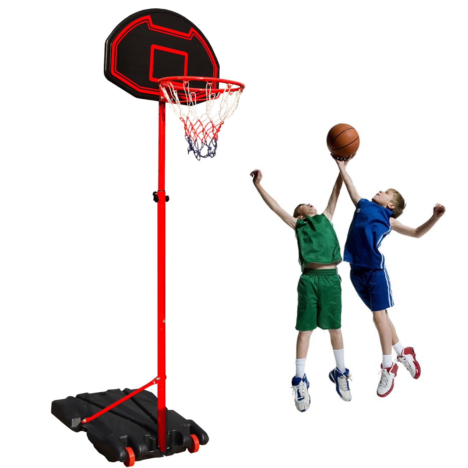 Sugift 5.2'-7' Adjustable Height Durable Outdoor Portable Basketball System (Child)