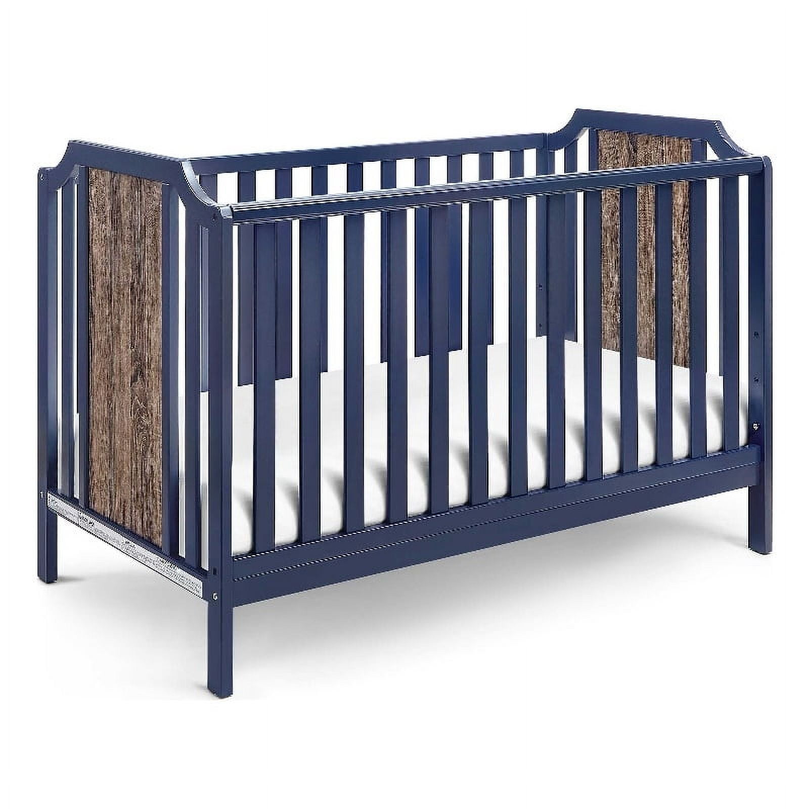 Suite Bebe Brees 3-in-1 Island Crib, Midnight Blue & Brownstone