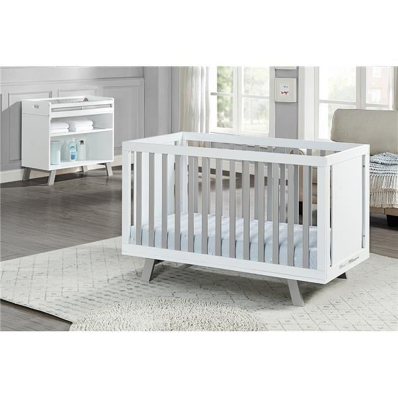 Suite Bebe Livia Crib, White & Gray