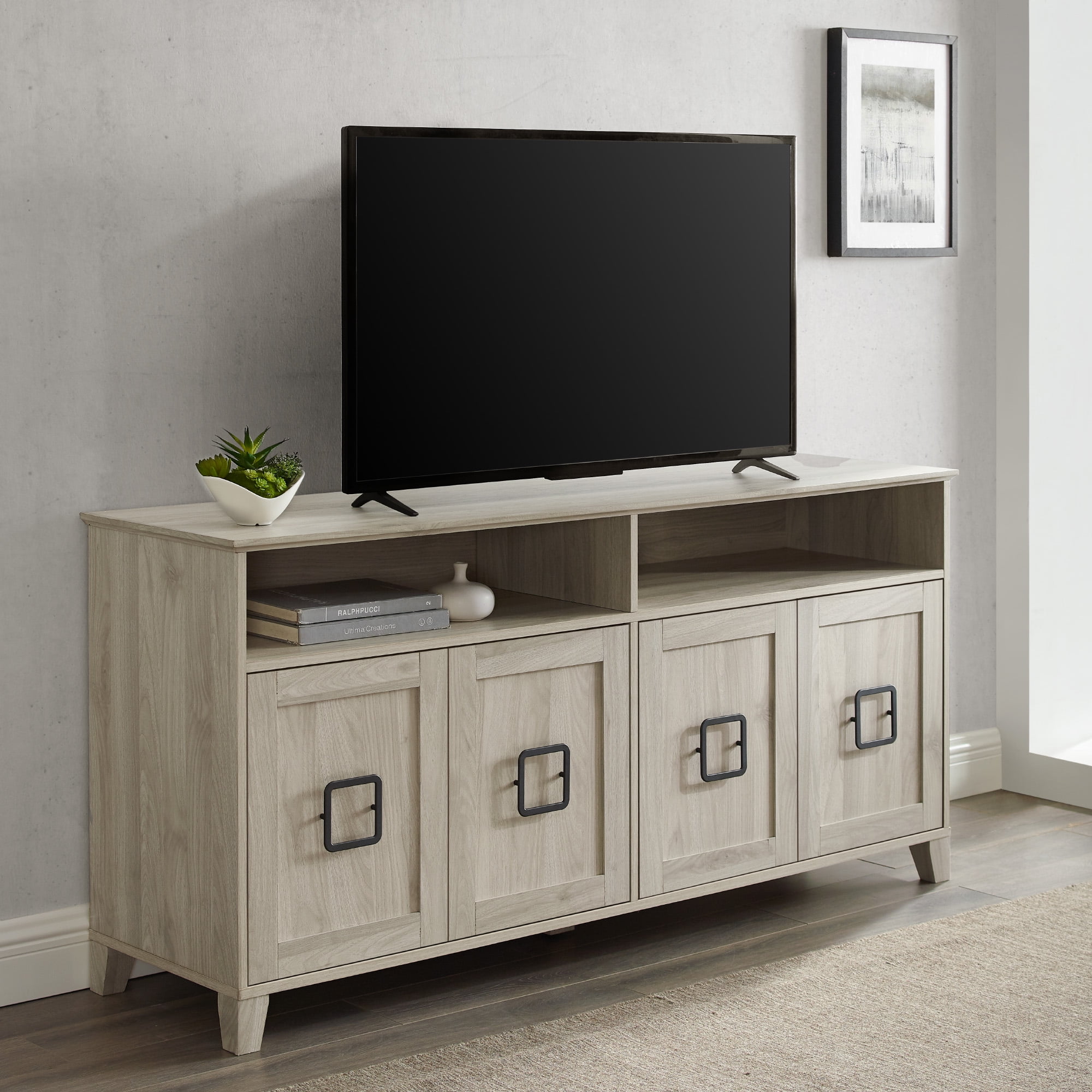 Sullivan Four Door Birch TV Stand for TVs up to 65" by Birch Harbor