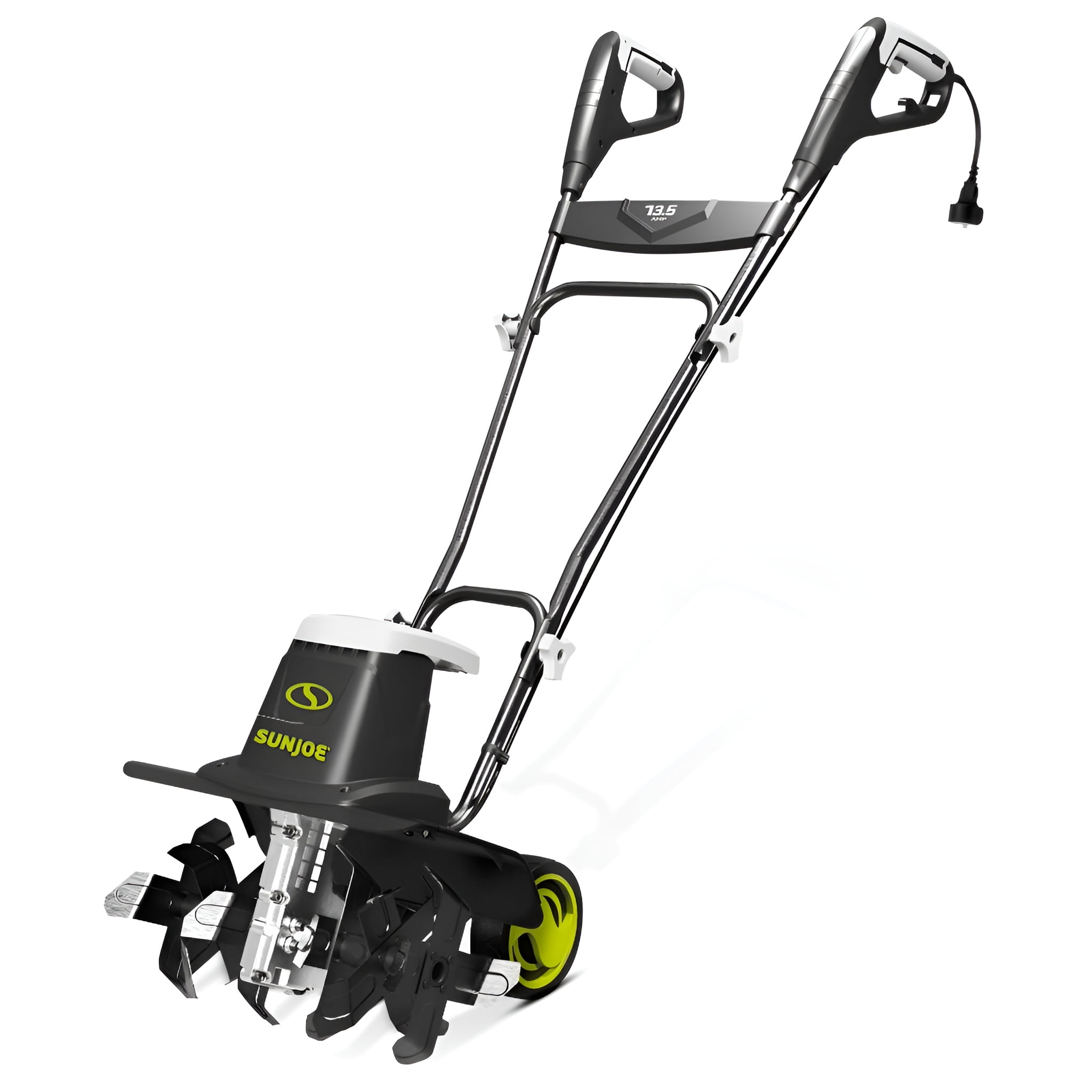 Sun Joe Electric Garden Tiller Cultivator, Steel Tines, 13.5 Amp, 16 Inch, TJ604E