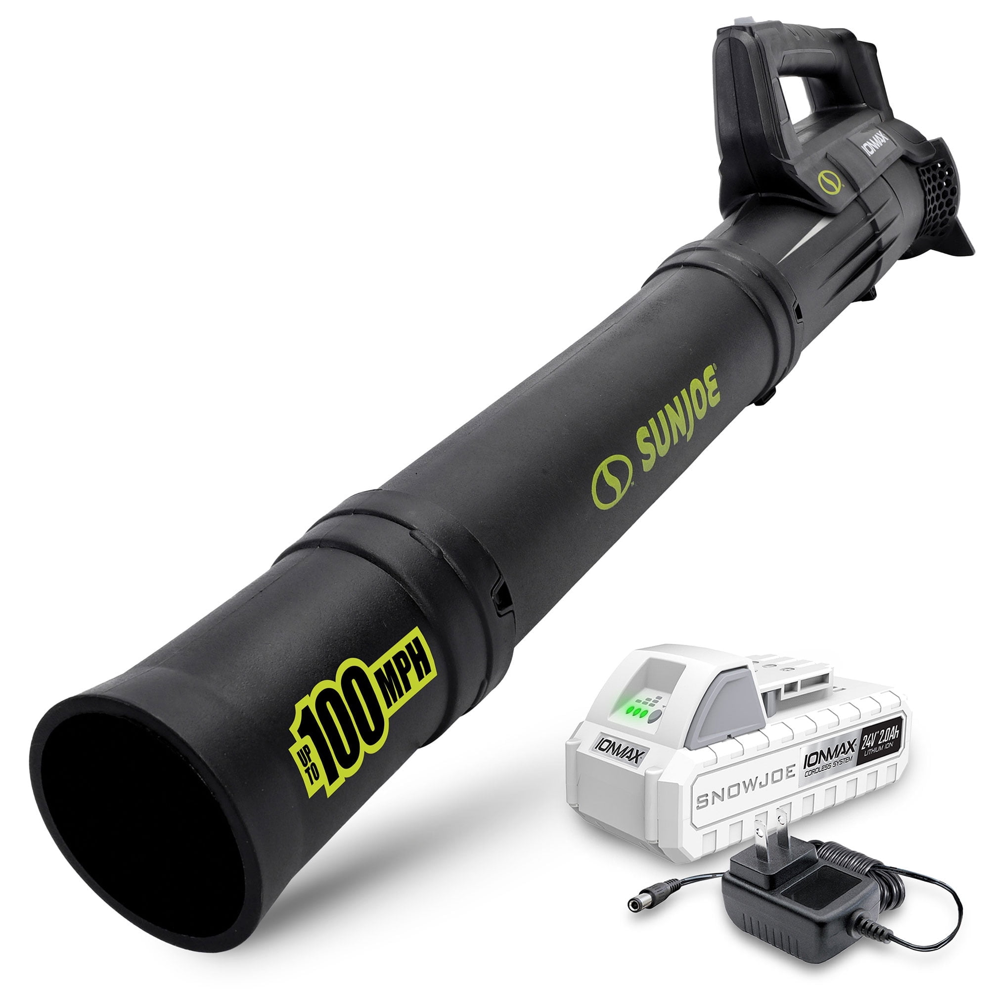 Sun Joe 24V Jet Leaf Blower Cordless Compact Turbine with Battery, Black, 24V-TB-LTE