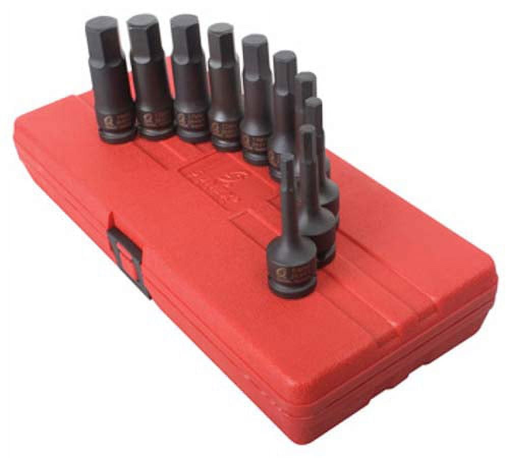 Sunex Tools 2639 - 10 Piece 1/2" Drive Metric Impact Hex Driver Set