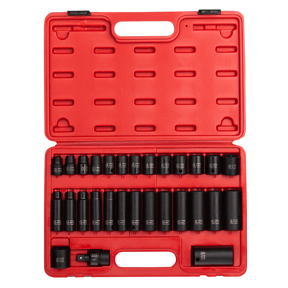 Sunex Tools 3330 12 Point Metric Master Impact Socket Set 3/8", 29 Piece