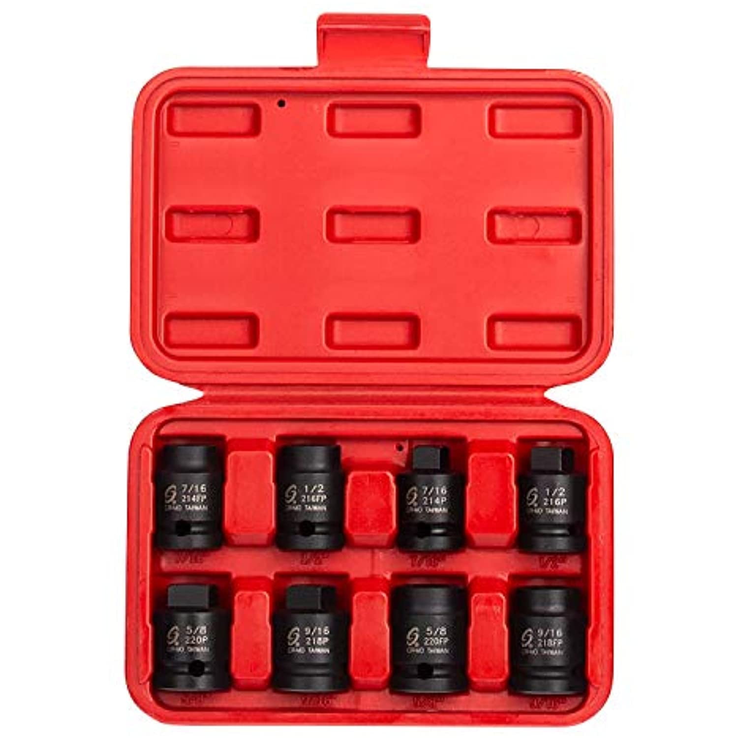 Sunex 2841 8-Piece 1/2 in. Drive Pipe Plug Impact Socket Set