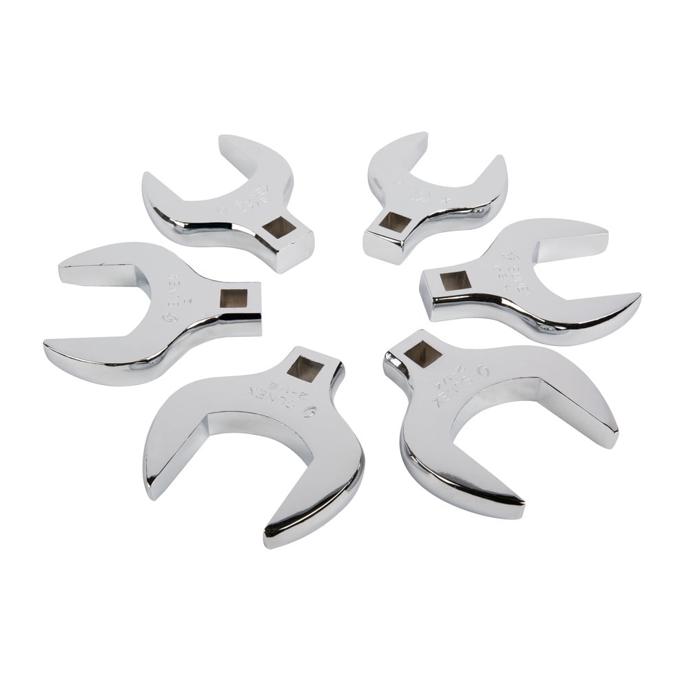 Sunex 9722 6-Piece 1/2 in. Drive SAE Jumbo Straight Crowfoot Wrench Set