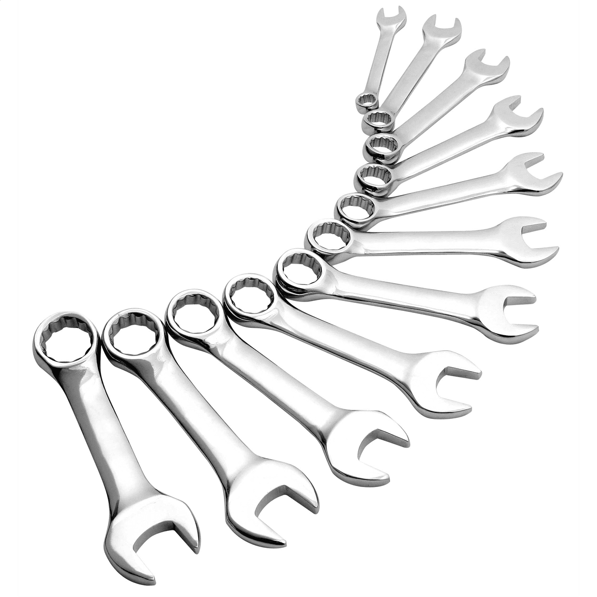 Sunex 9930 11-Piece SAE Stubby Combination Wrench Set